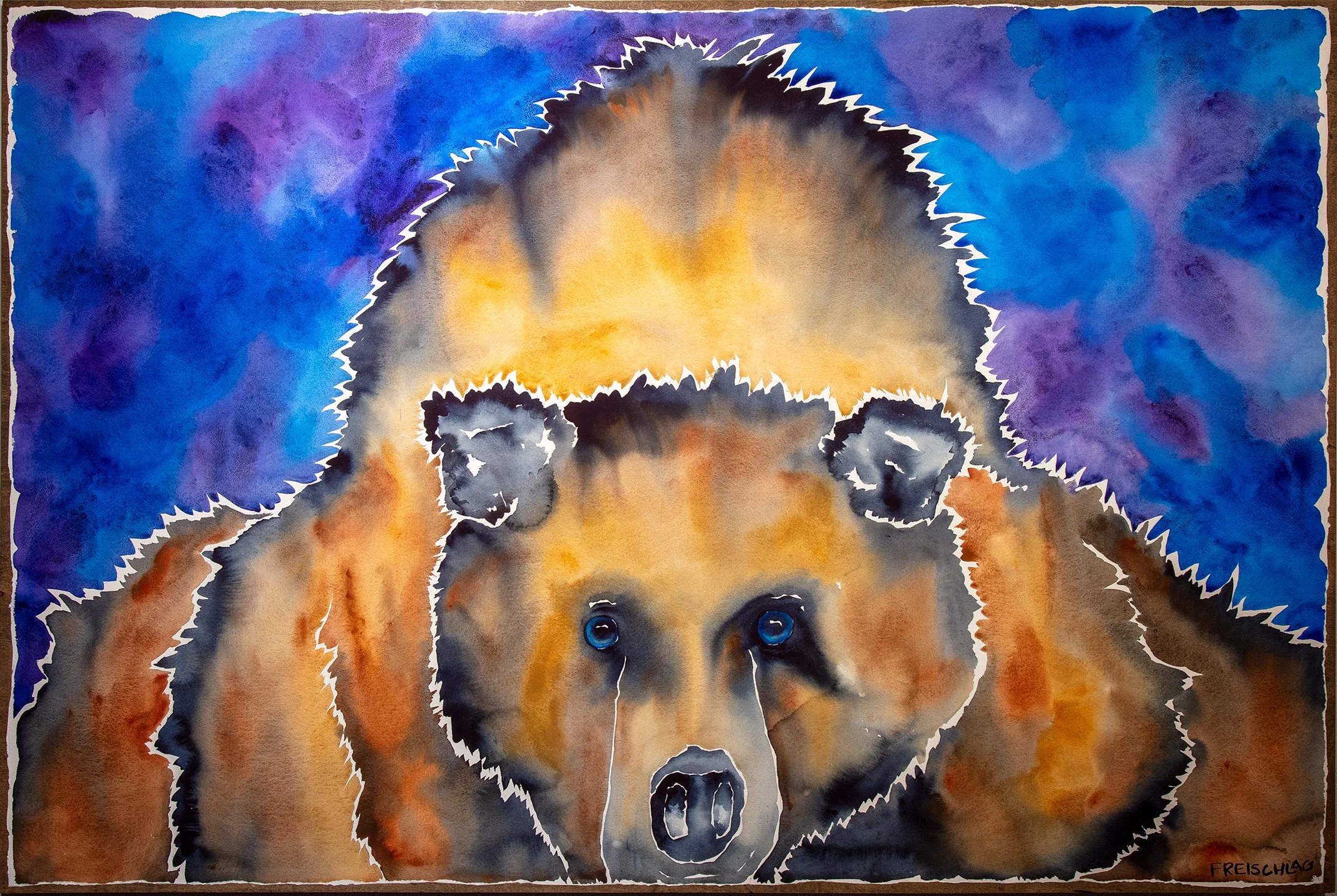 Under a Bear's Night Moon 48x60