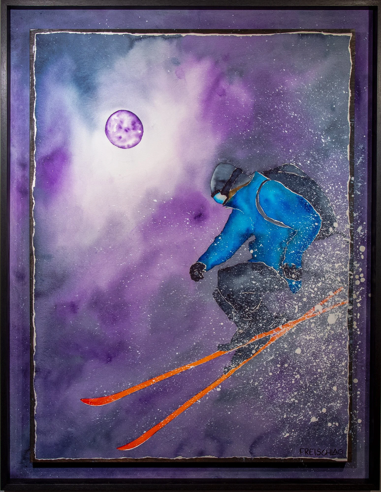Skiing in a Purple Sky 40x24