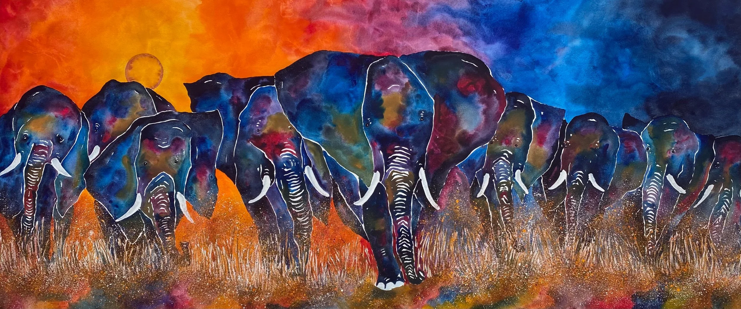Color of Elephants 36x80