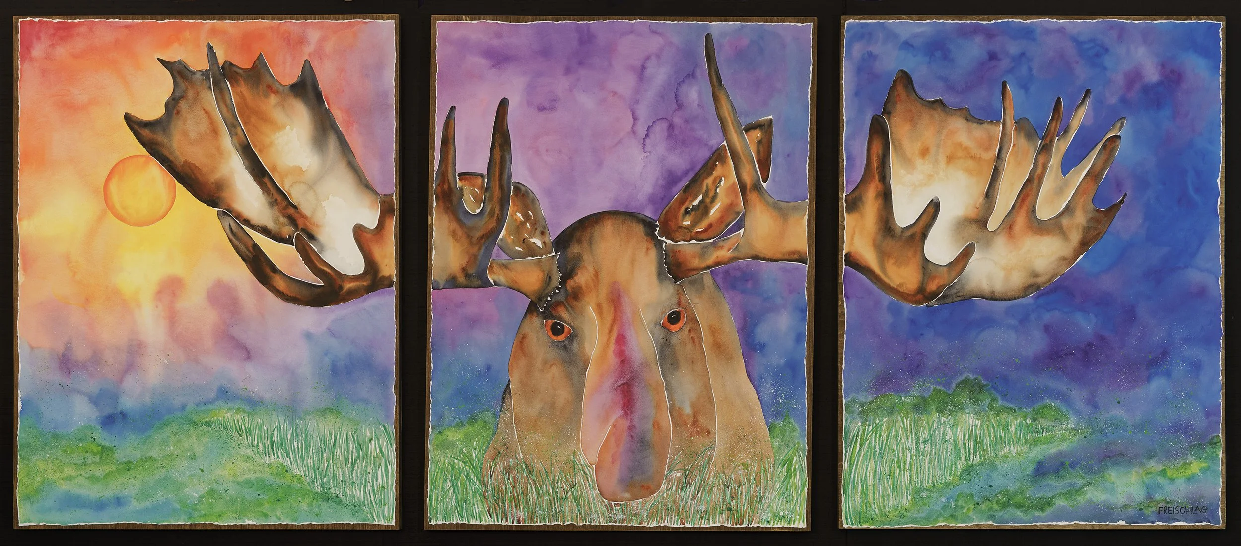 In a Meadow of Moose 48x108