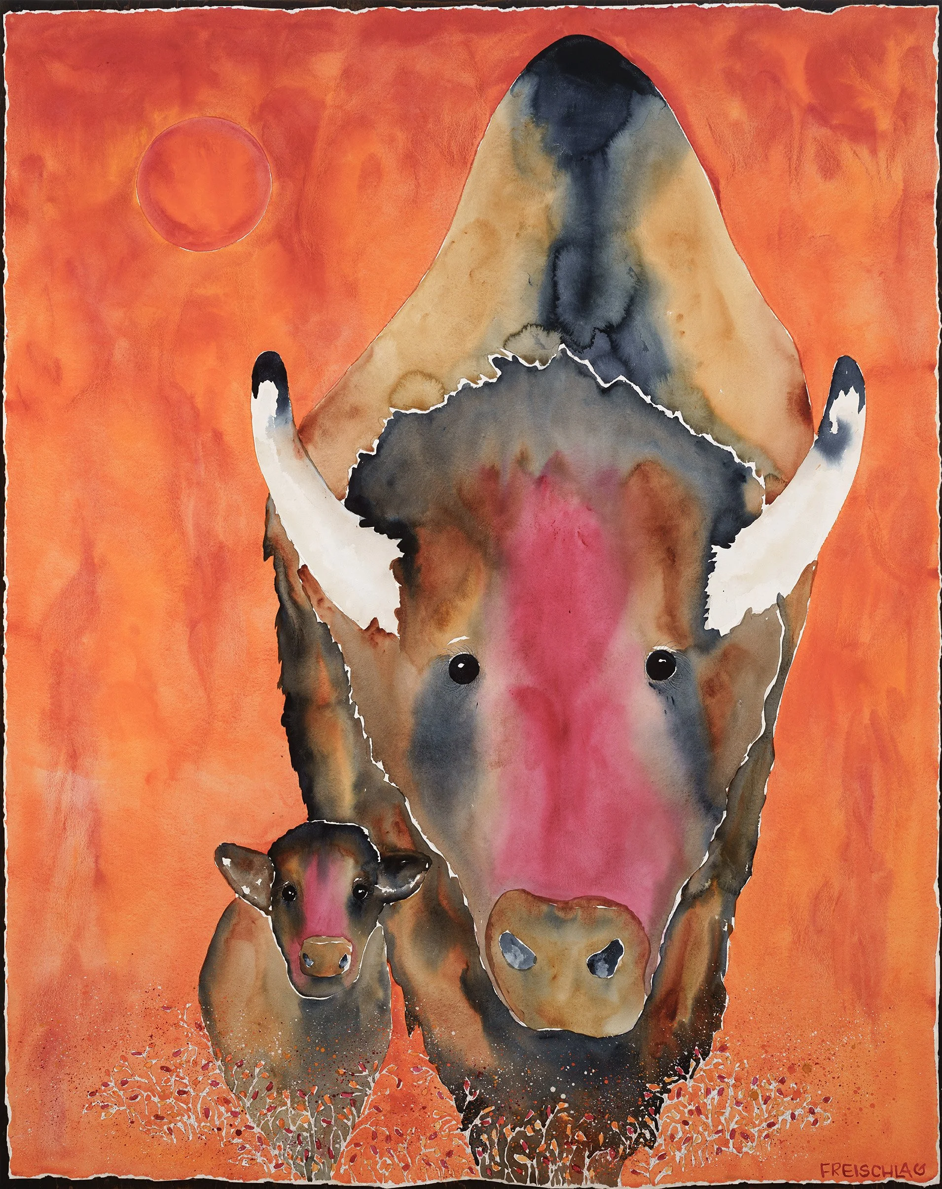 Rose About a Calf 48x36