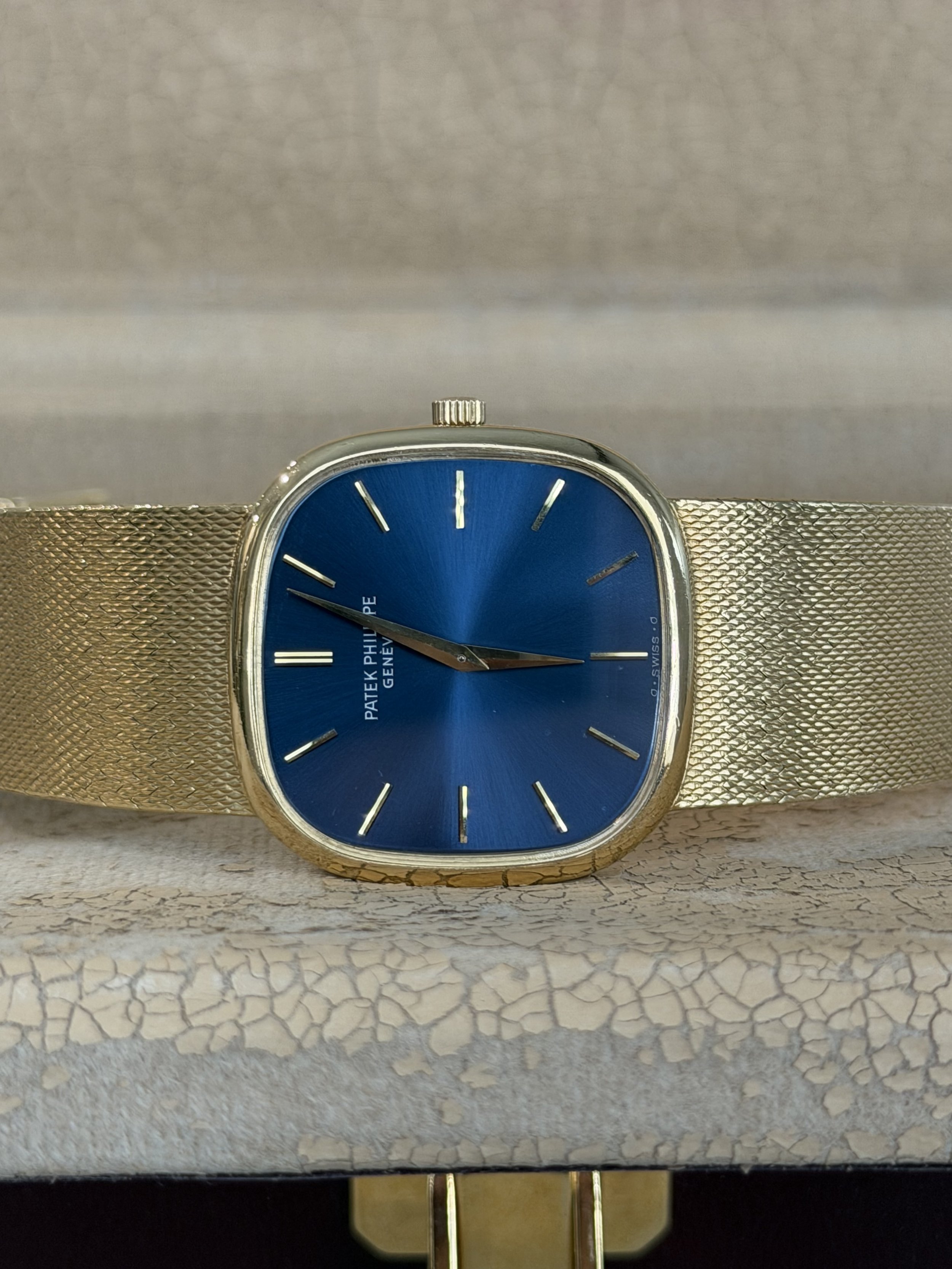 Patek Philippe Ellipse Blue Dial in Box Close Front.JPG