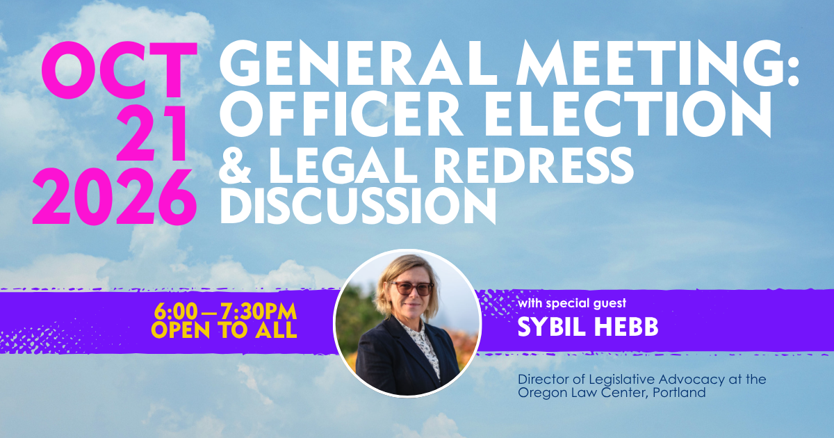 General Meeting: Officer Election &amp; Legal Redress