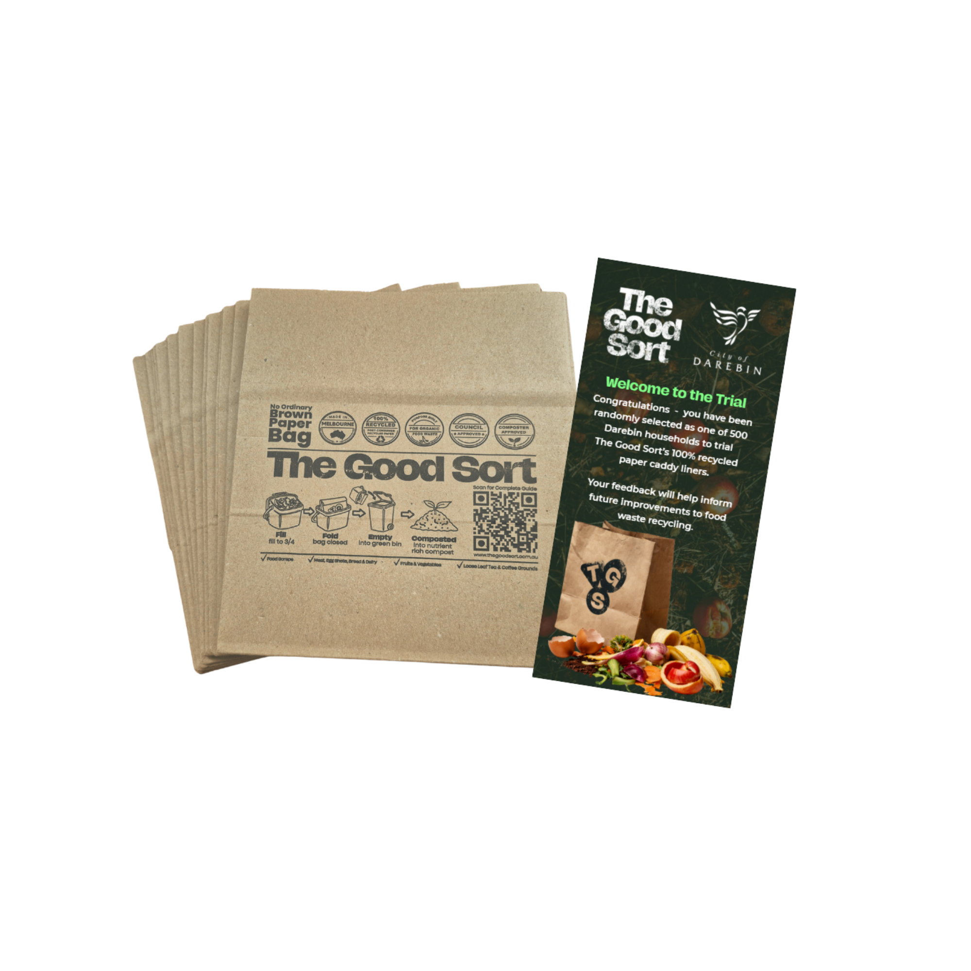 The Good Sort Kitchen Caddy Liners – Family Pack (80 Liners)