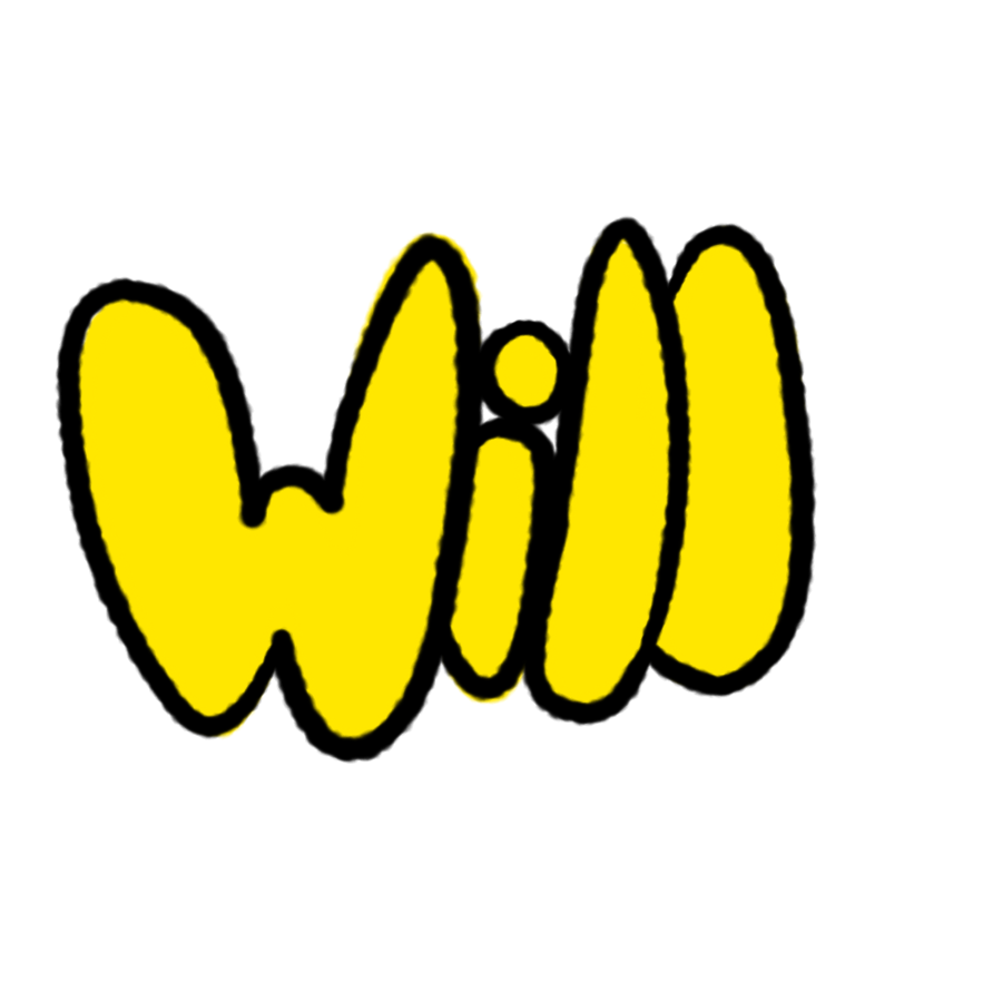 Yellow text spelling 'Wii' on a black background.