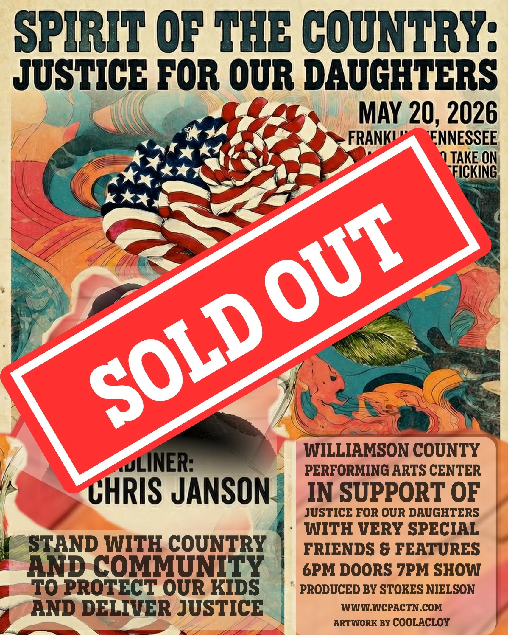 FRANKLIN, TENNESSEE, USA - SPIRIT OF THE COUNTRY: JUSTICE FOR OUR DAUGHTERS (STARRING CHRIS JANSON AND SPECIAL GUESTS)