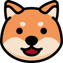 Cute cartoon dog with a friendly expression