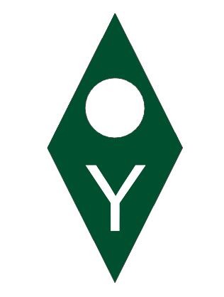 OY BioSystems logo featuring an abstract green rhombus-based emblem with a white 'O' near the top and a white 'Y' at the bottom.