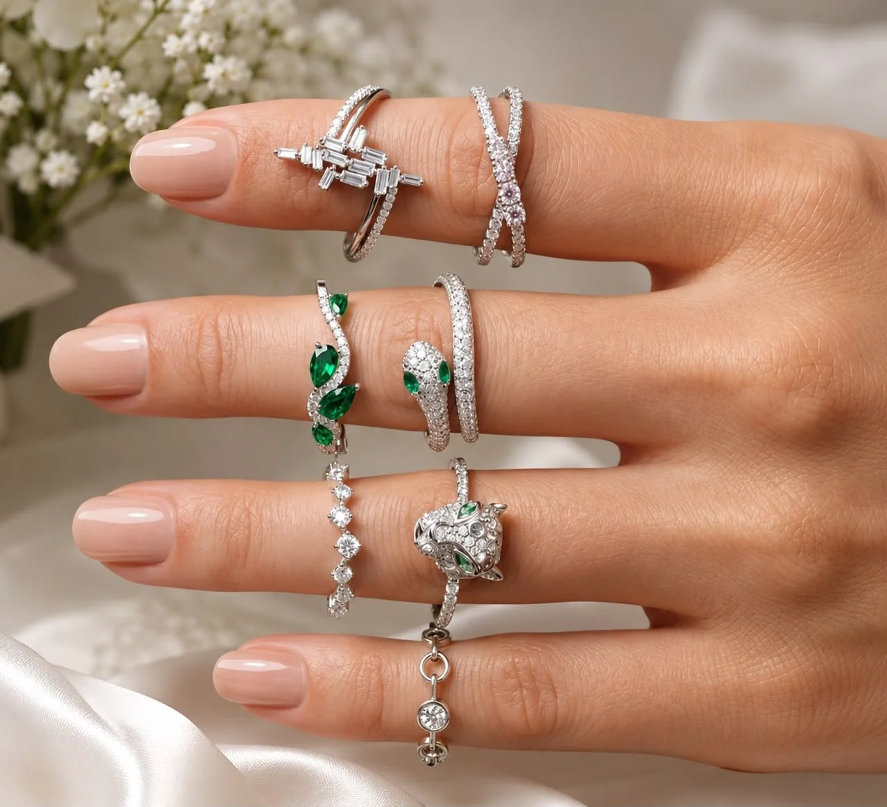 Sterling Silver Statement Ring Collection 1