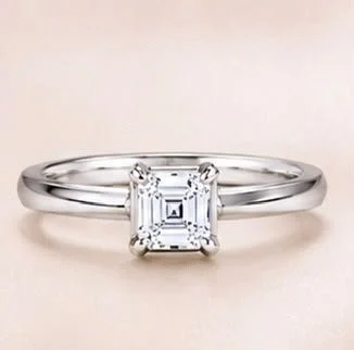 Asscher-Cut Solitaire Ring