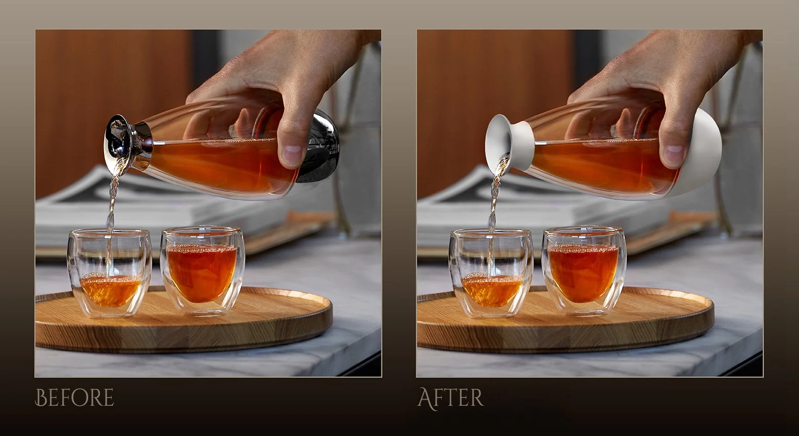 Carafe Matt White B4 & After.jpg