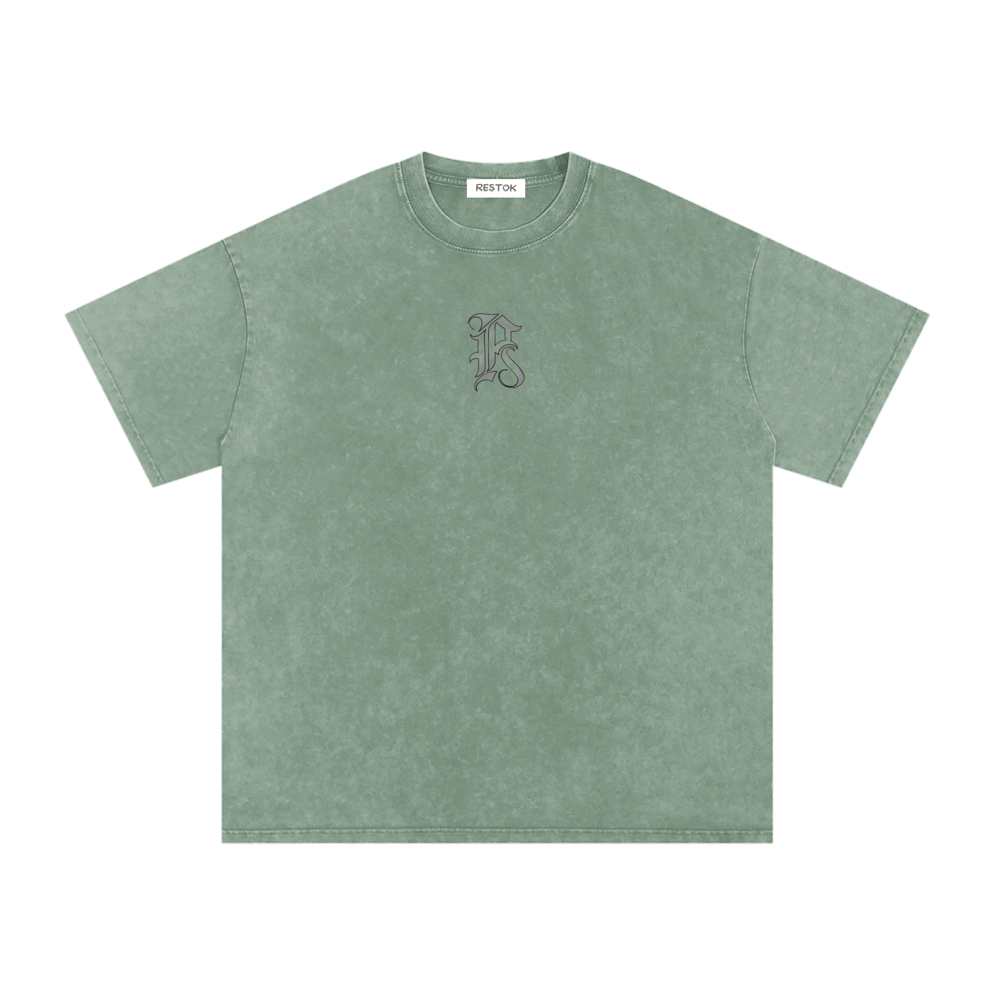 Snow washed oversized cotton tee, RESTOK