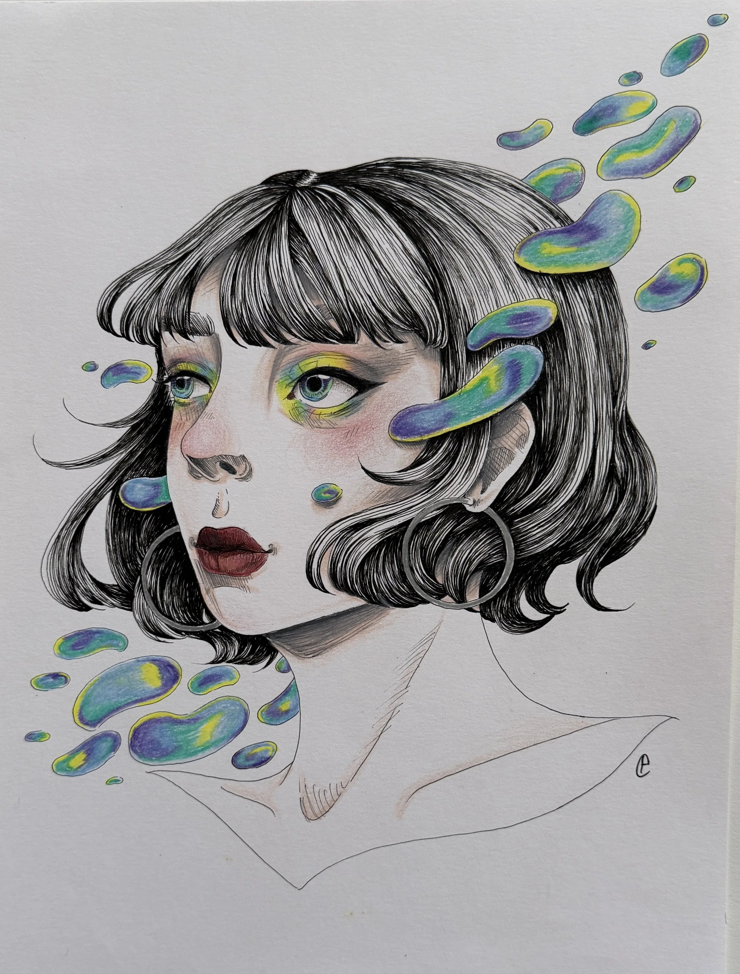 Prism Tears
Pen & Colored Pensil on Paper