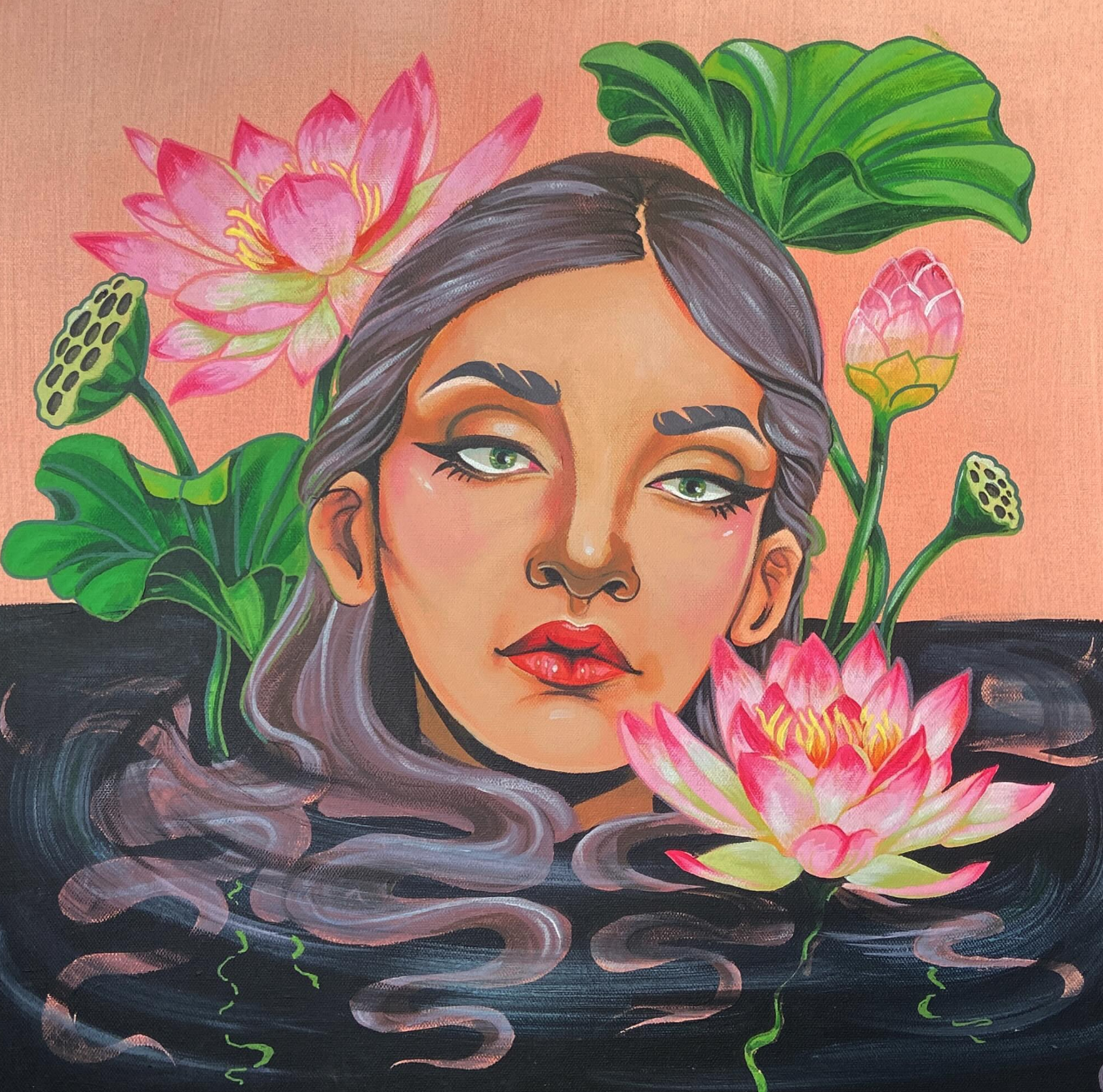 Lotus Lake
Acrylic on Canvas