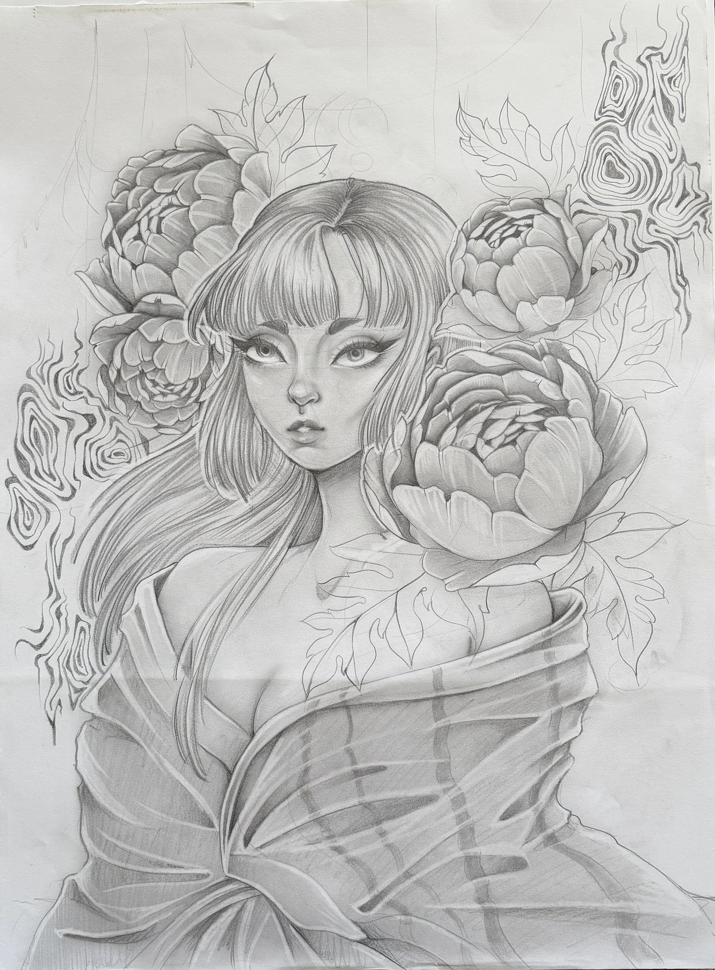 Hime Cut
Pencil on Paper