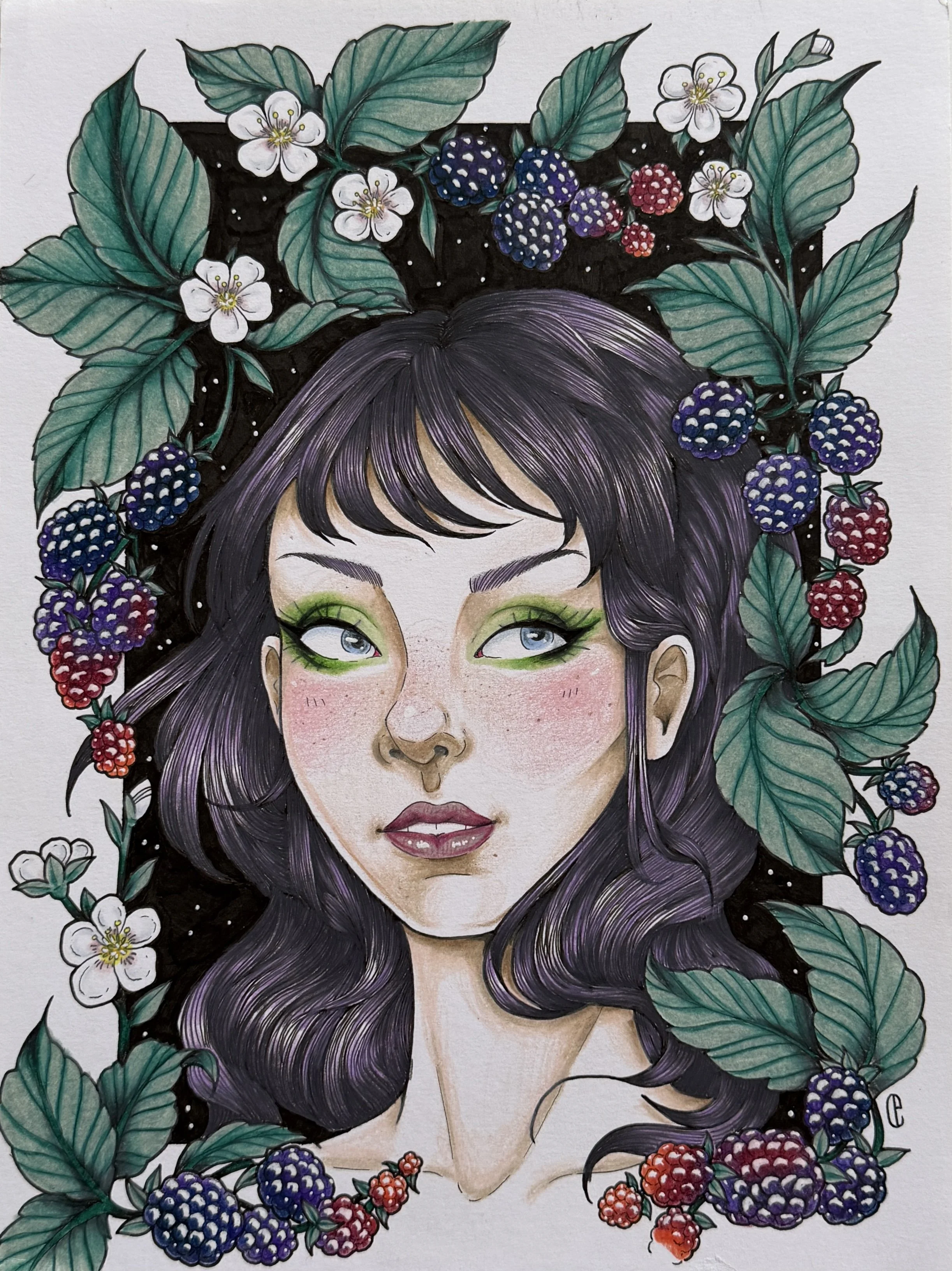 Berry Babe
Ink & Colored Pencil on Paper