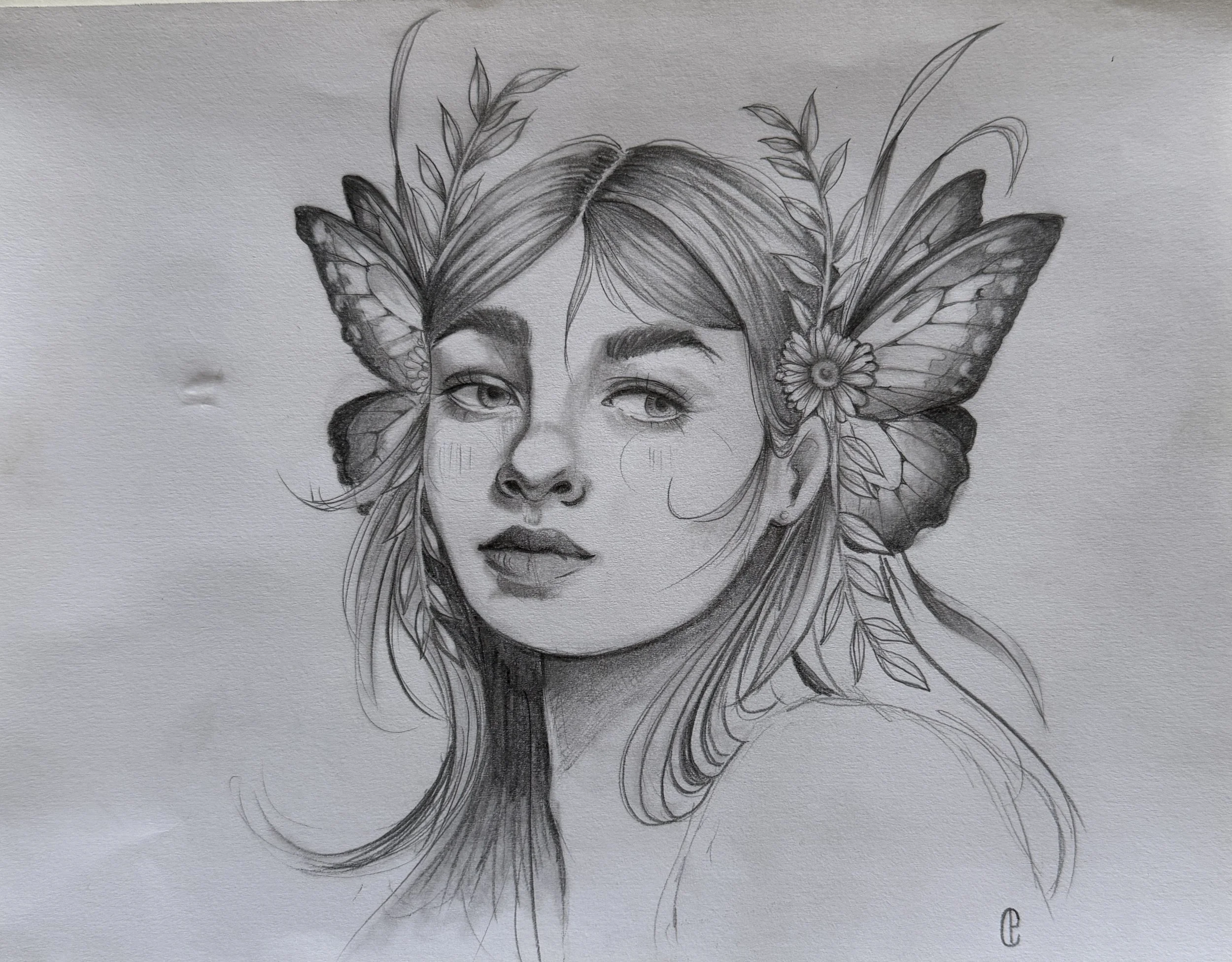 Butterfly Lady
Pencil on Paper