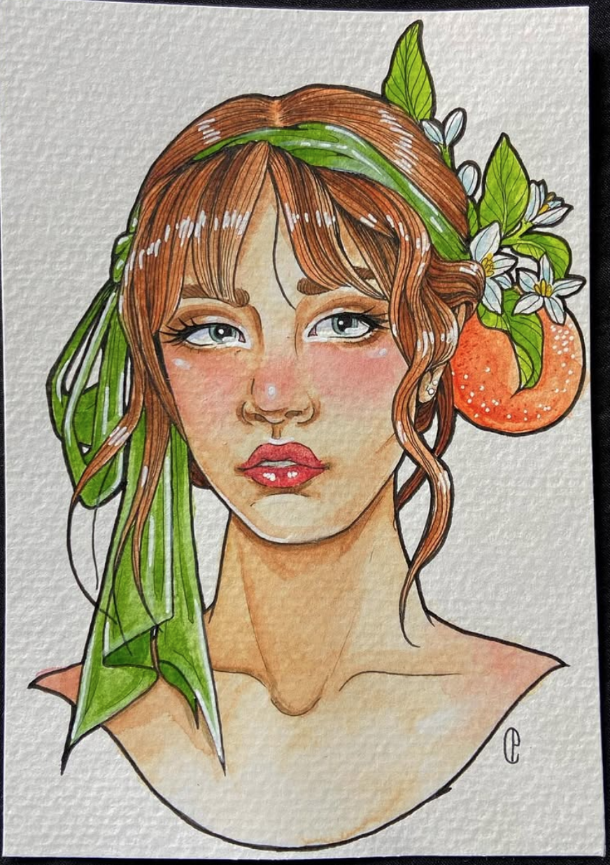 Orange Blossom 
Watercolor & Ink on Paper