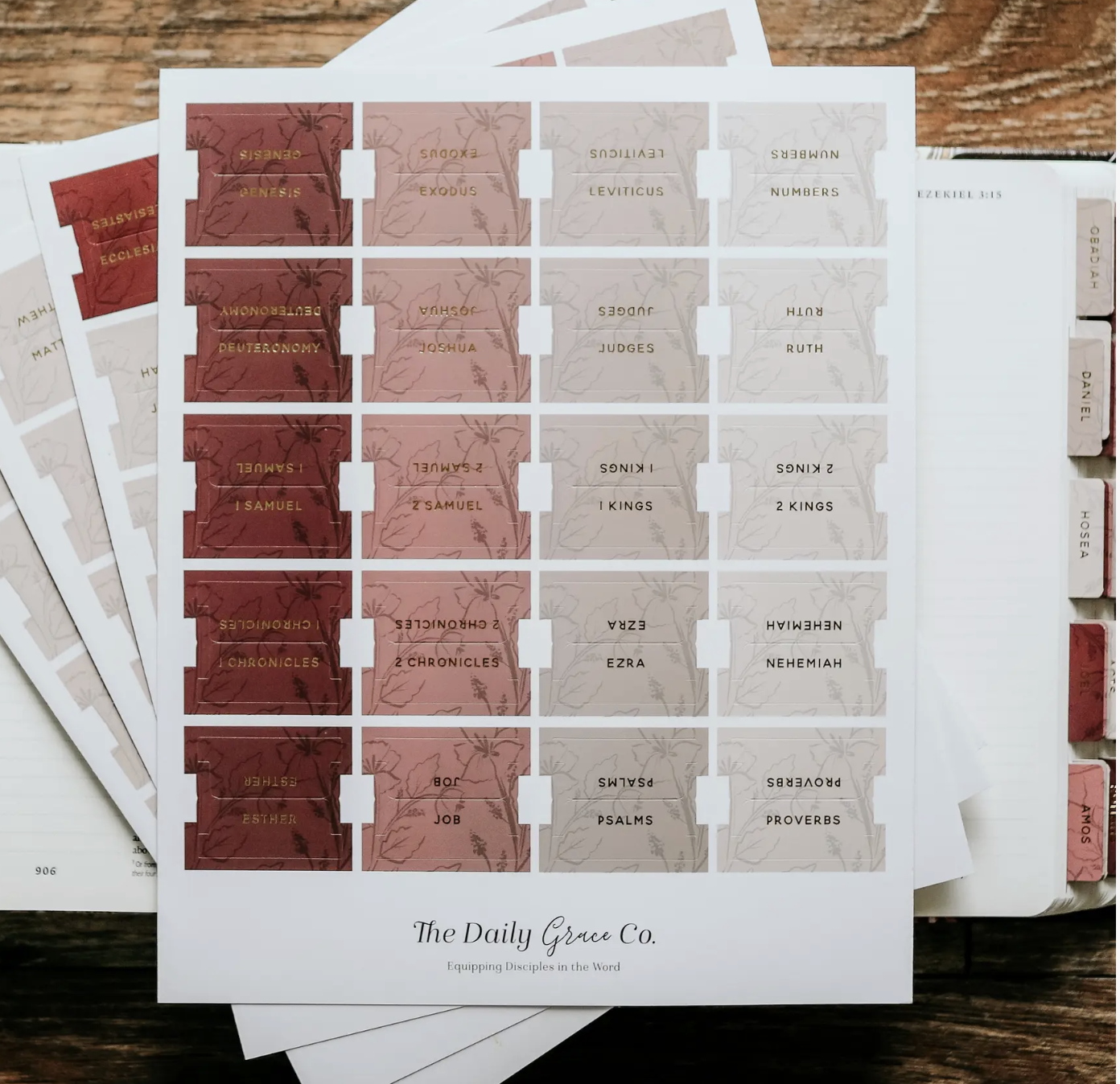 Rose Floral Bible Tabs