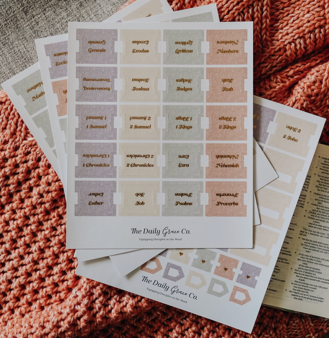 Pastel Floral Bible Tabs