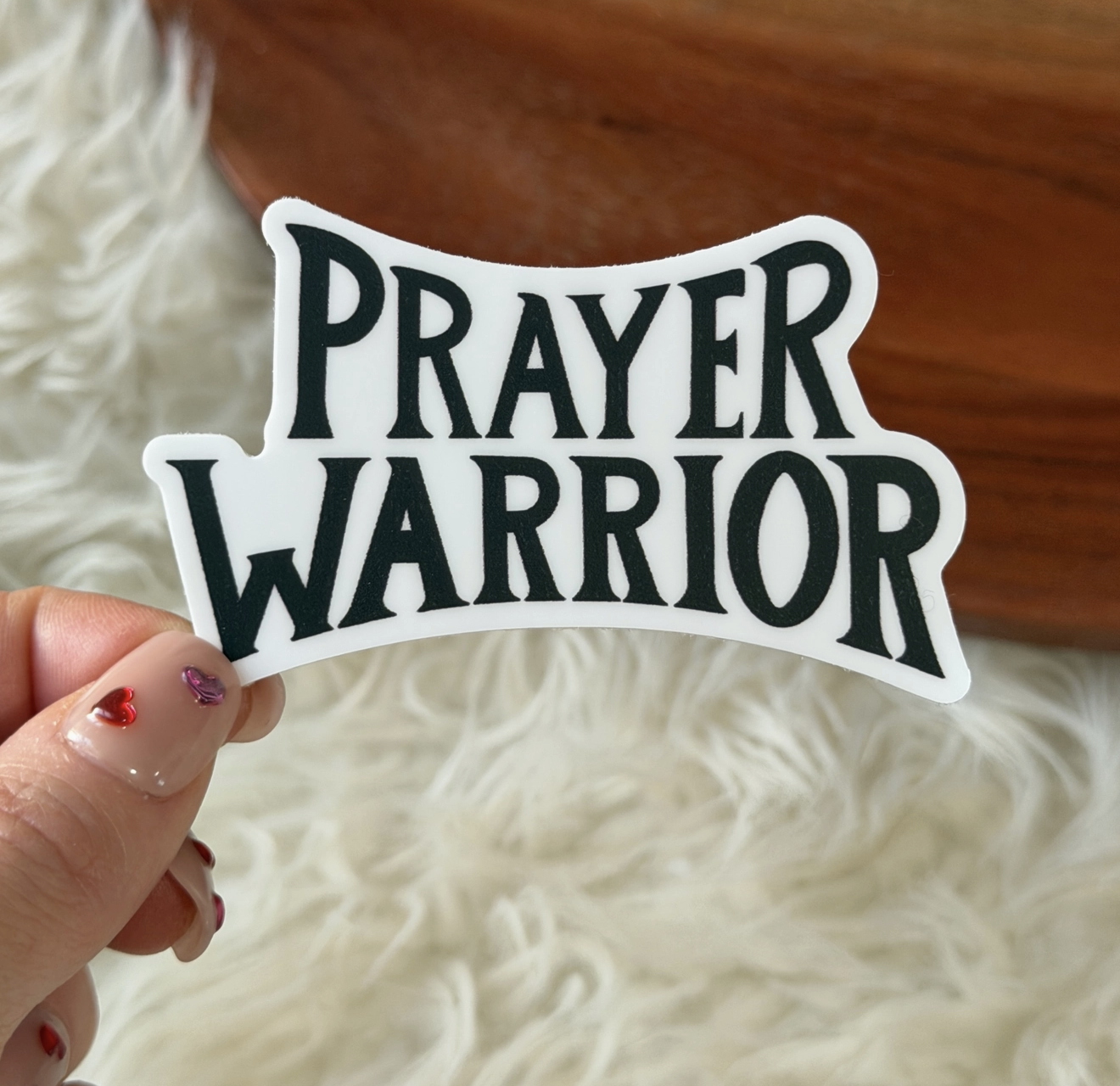 Prayer Warrior Text Faith Sticker