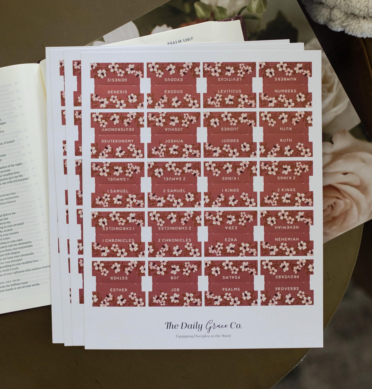 Berry Blooms Bible Tabs