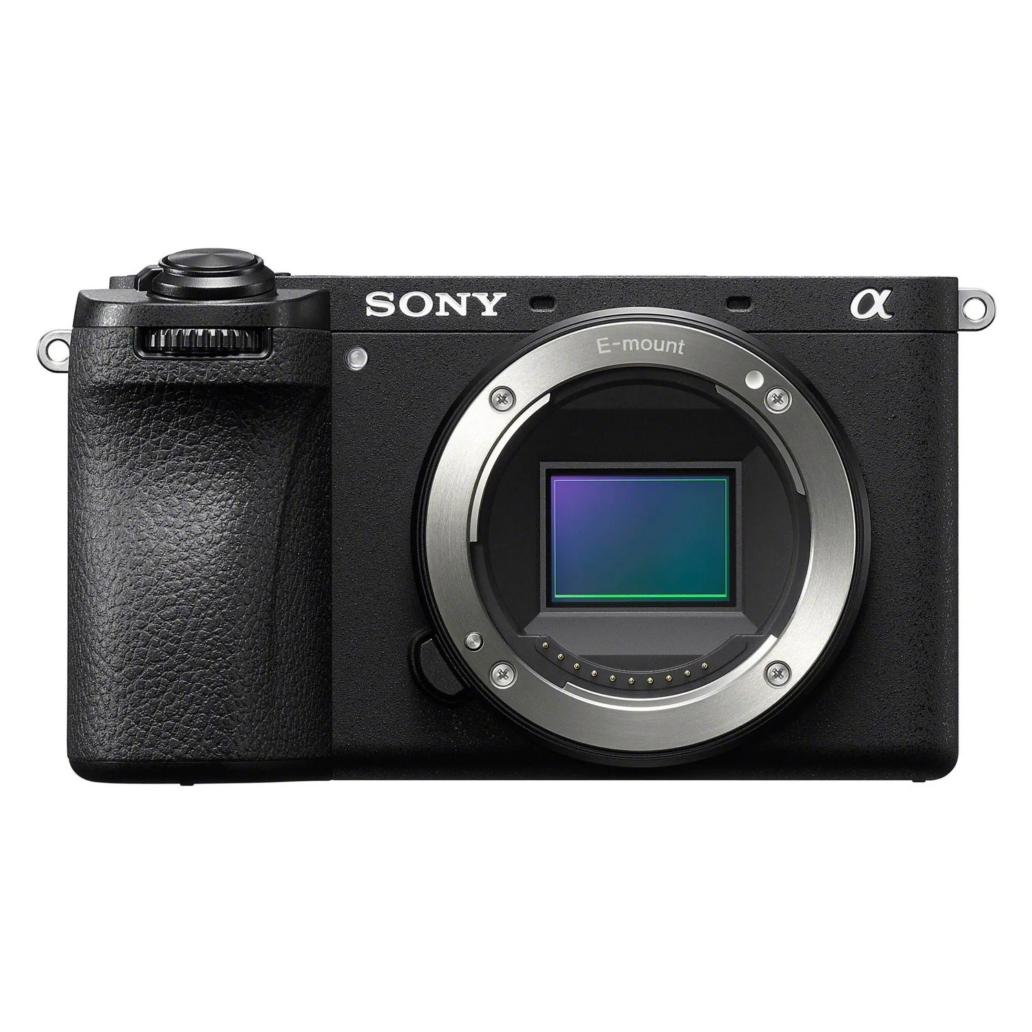 Cuerpo de cámara Sony a6700 sobre fondo blanco