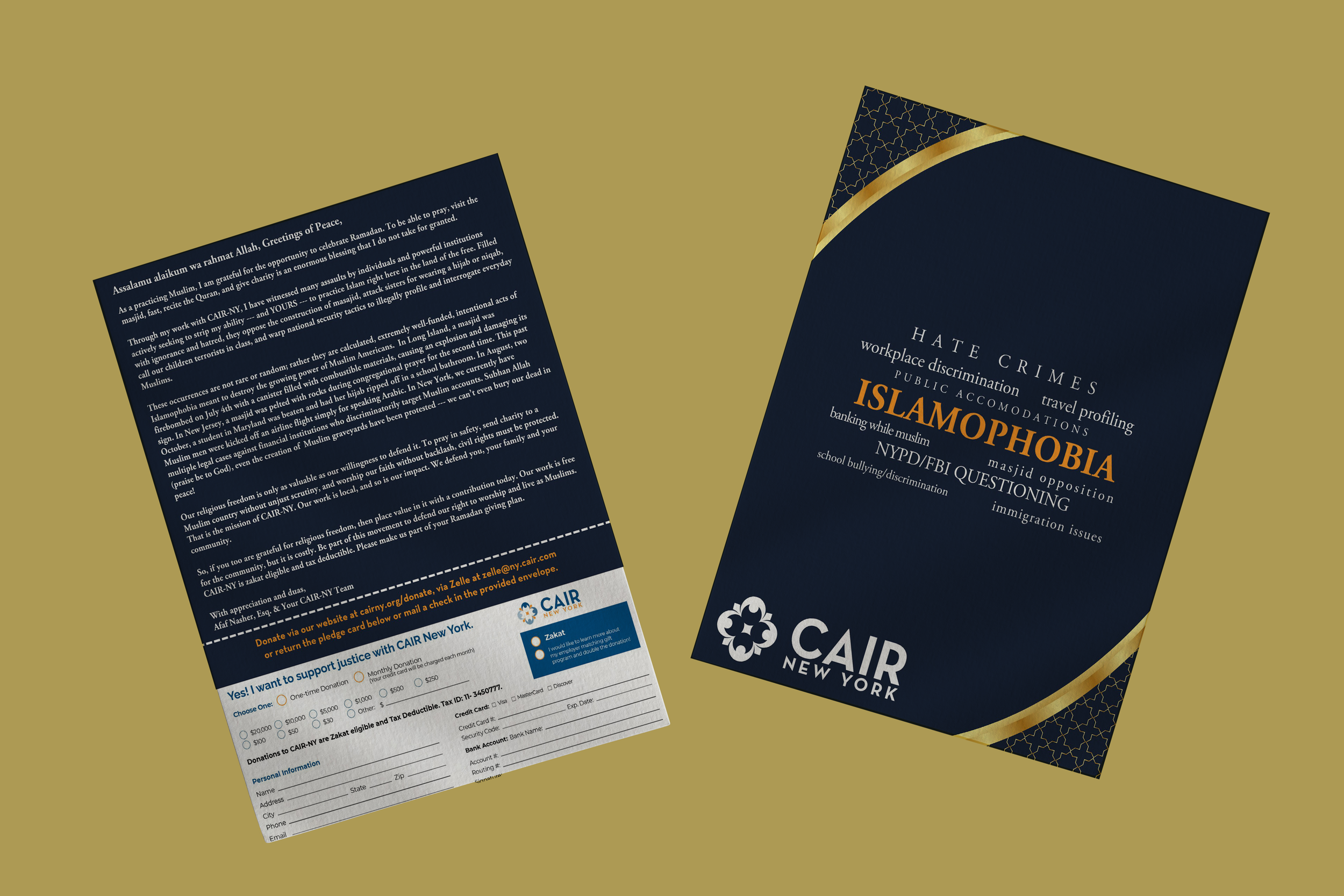 CAIR Islamophobia Mailer Design
