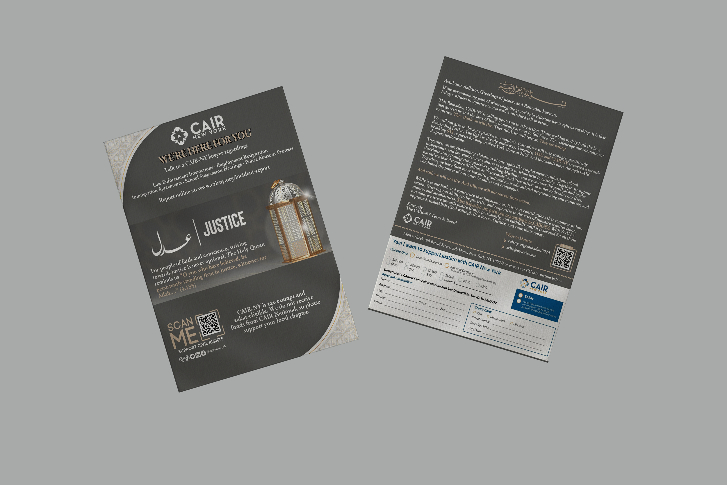 CAIR NY Justice Mailer Design