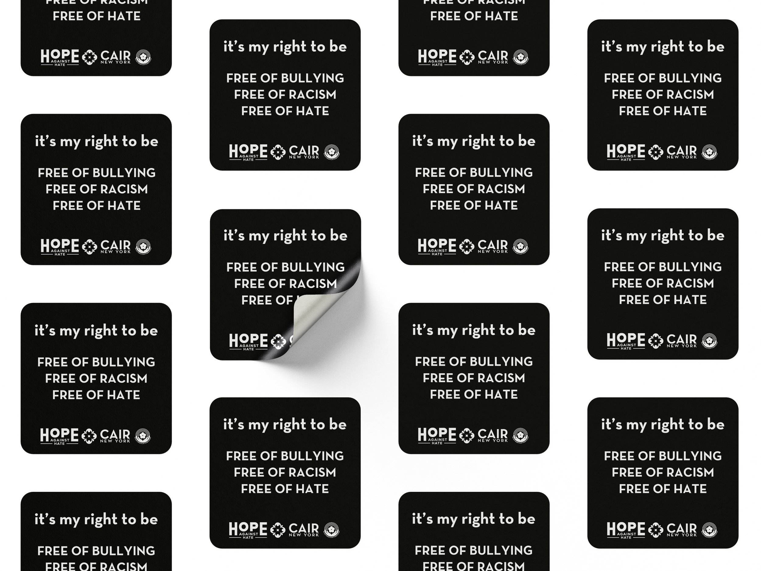Hope Against Hate Sticker Design