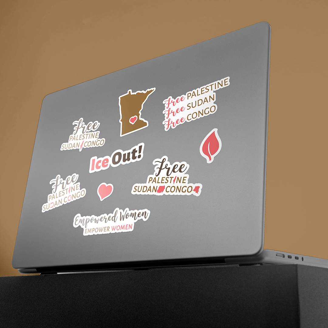 Muslim Women Rise Stickers Mockup