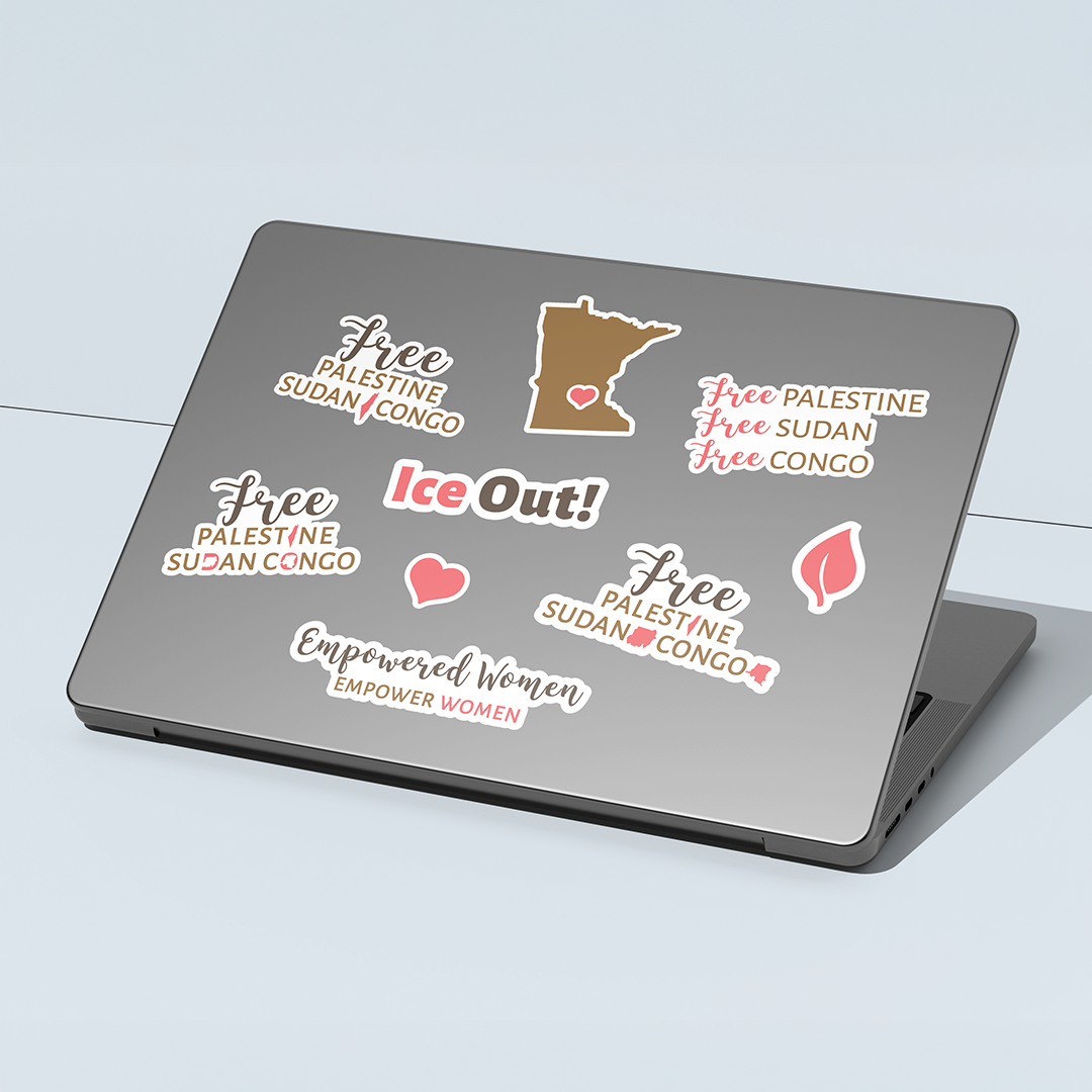 Muslim Women Rise Sticker Mockups