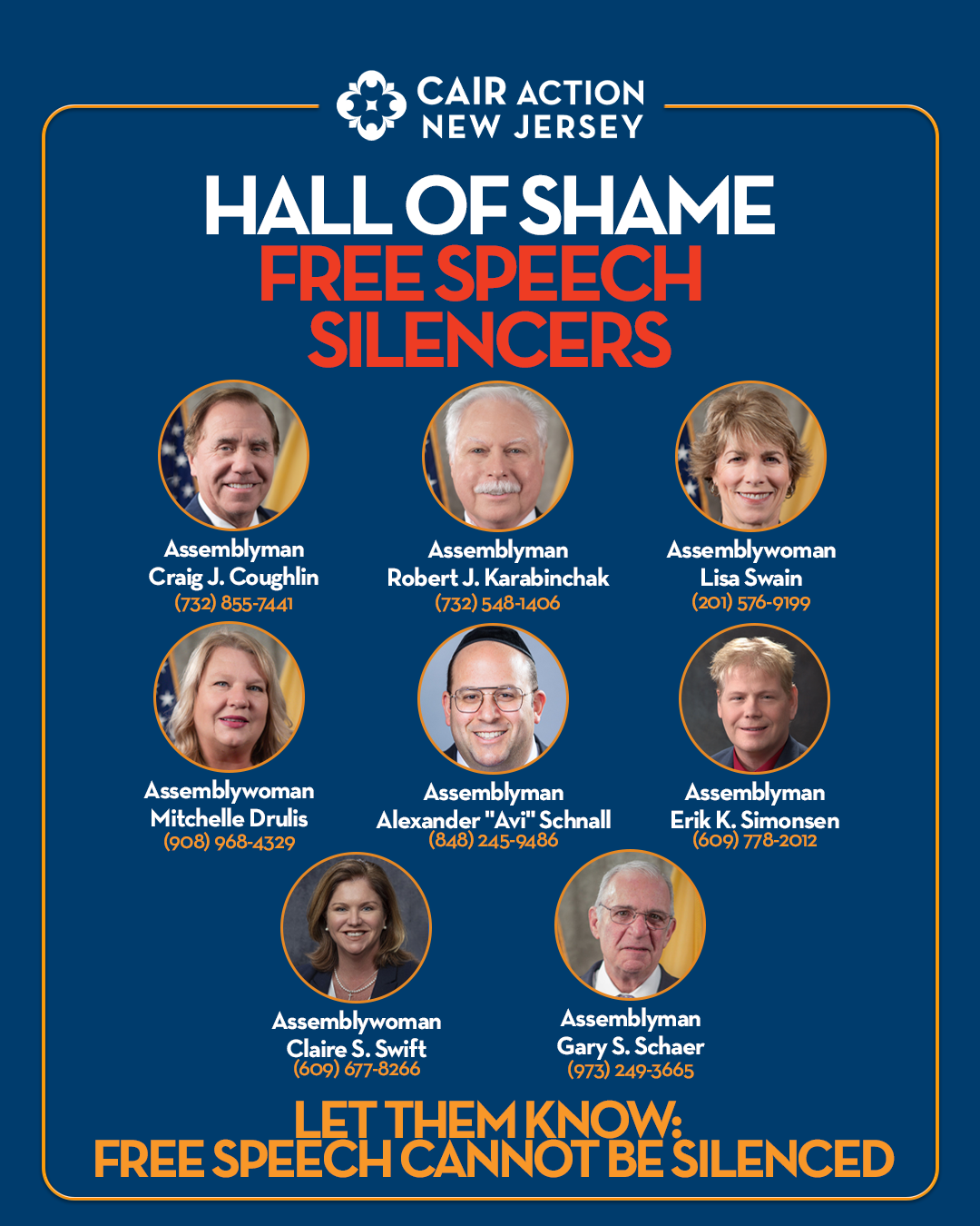 CAIR ACTION NJ IHRA Silencing Graphic