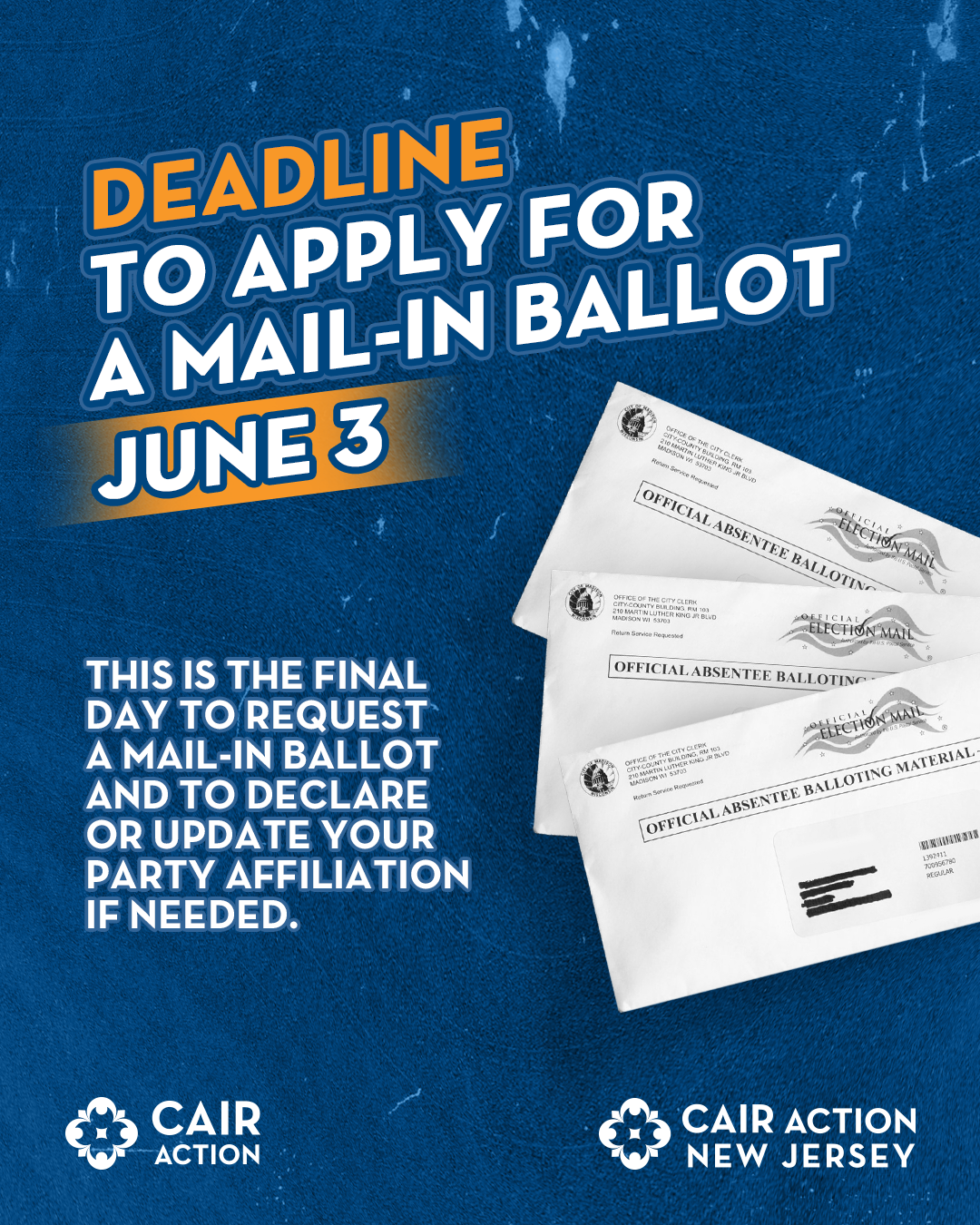 Mail-in Ballot Deadline Post Design