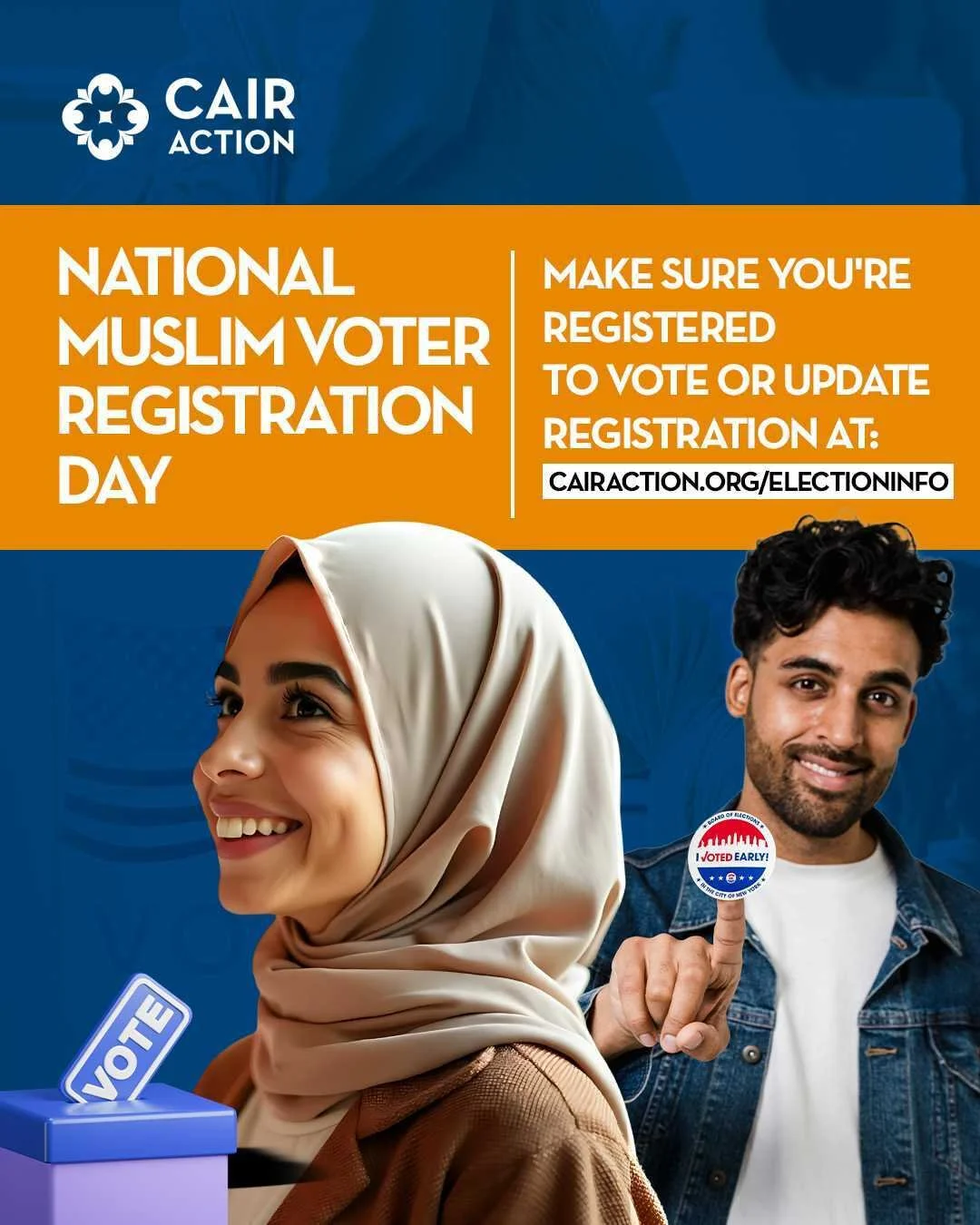National Muslim Voter Registration Day Post