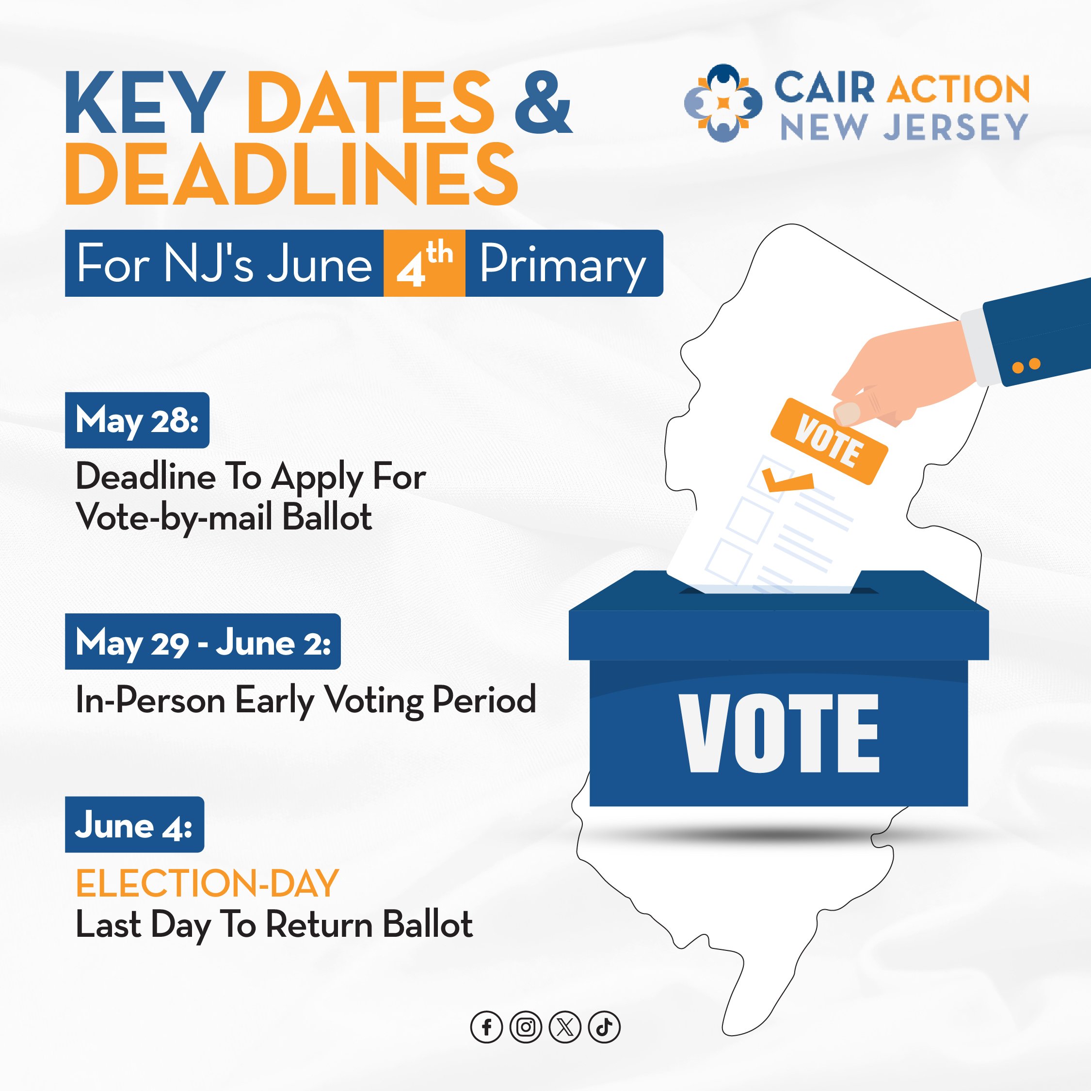 New Jersey Primary Key Dates
