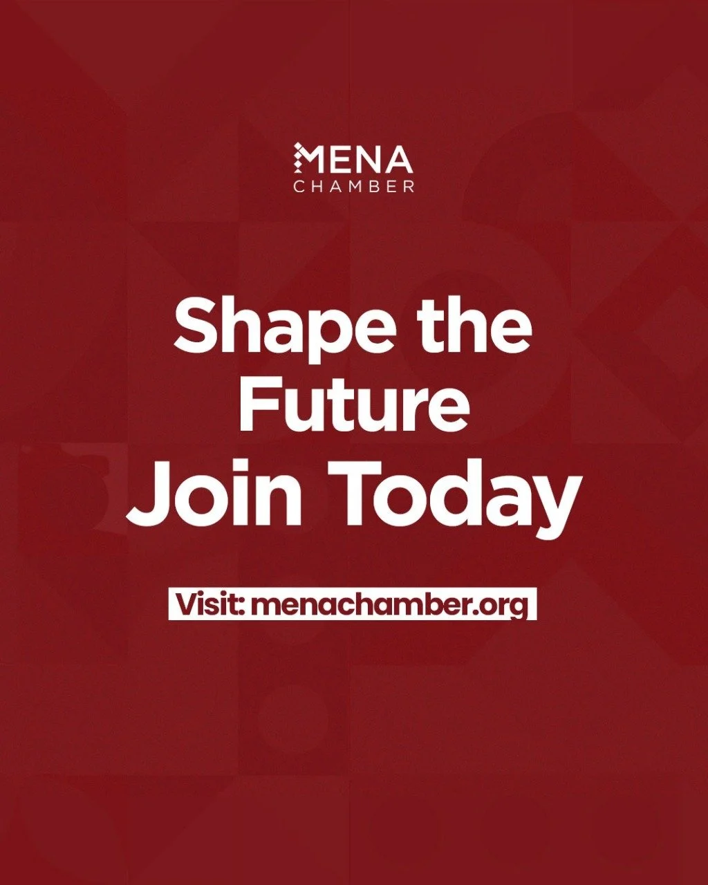 Shape the Future Join Today - MENA Chamber