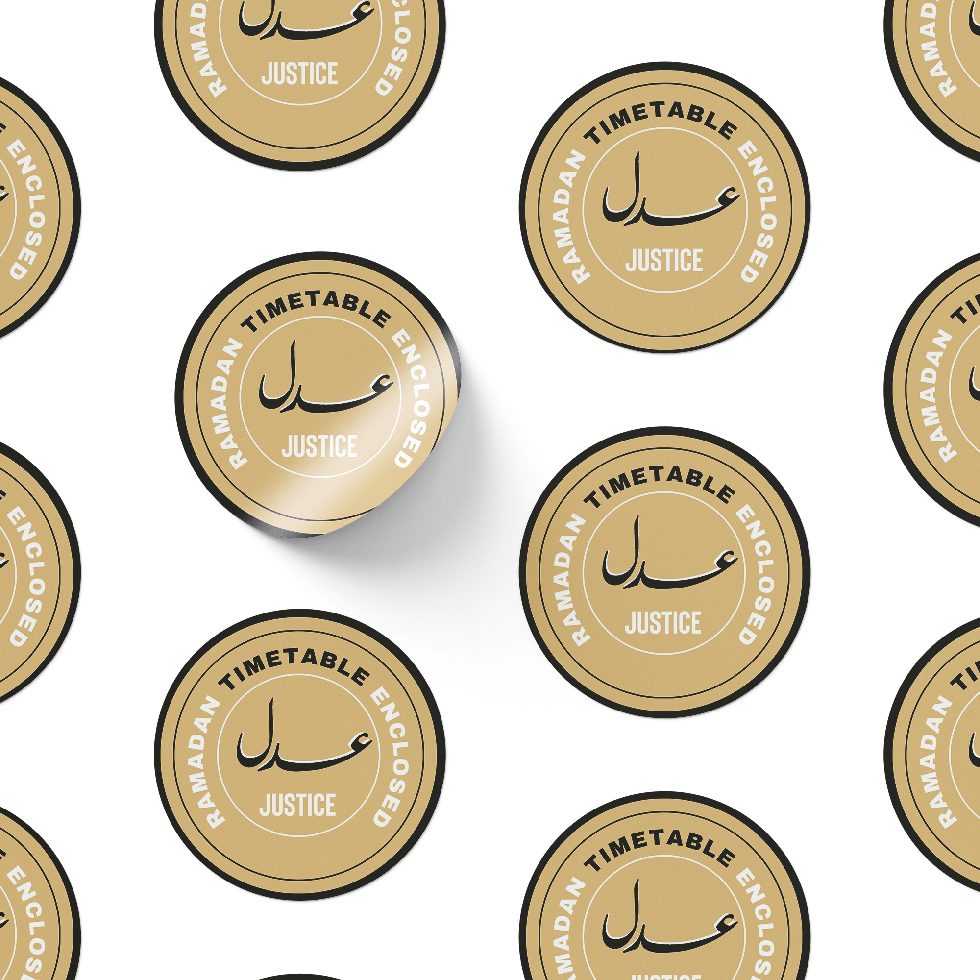 Sticker Ramadan Timetable Enclosed