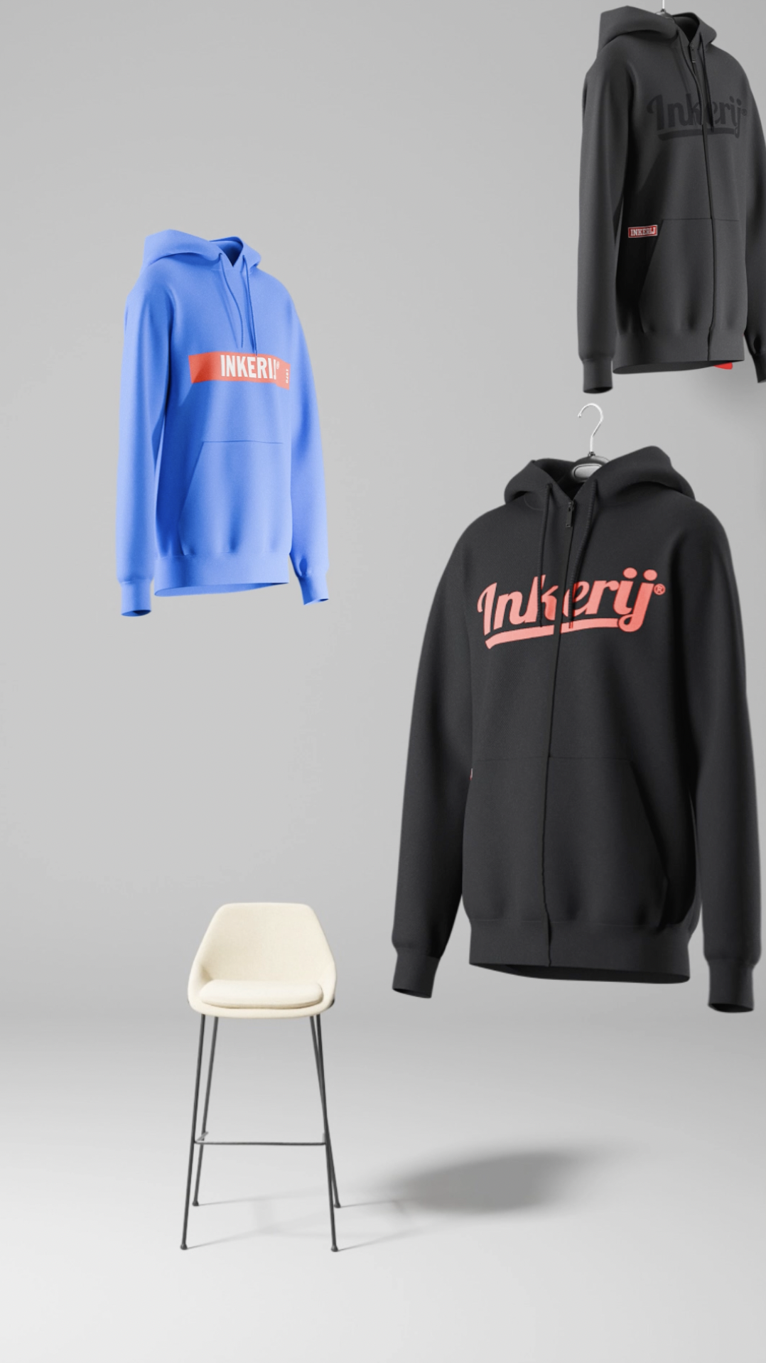 Hoodie Design in Motion CGI Showcase INKERIJ
