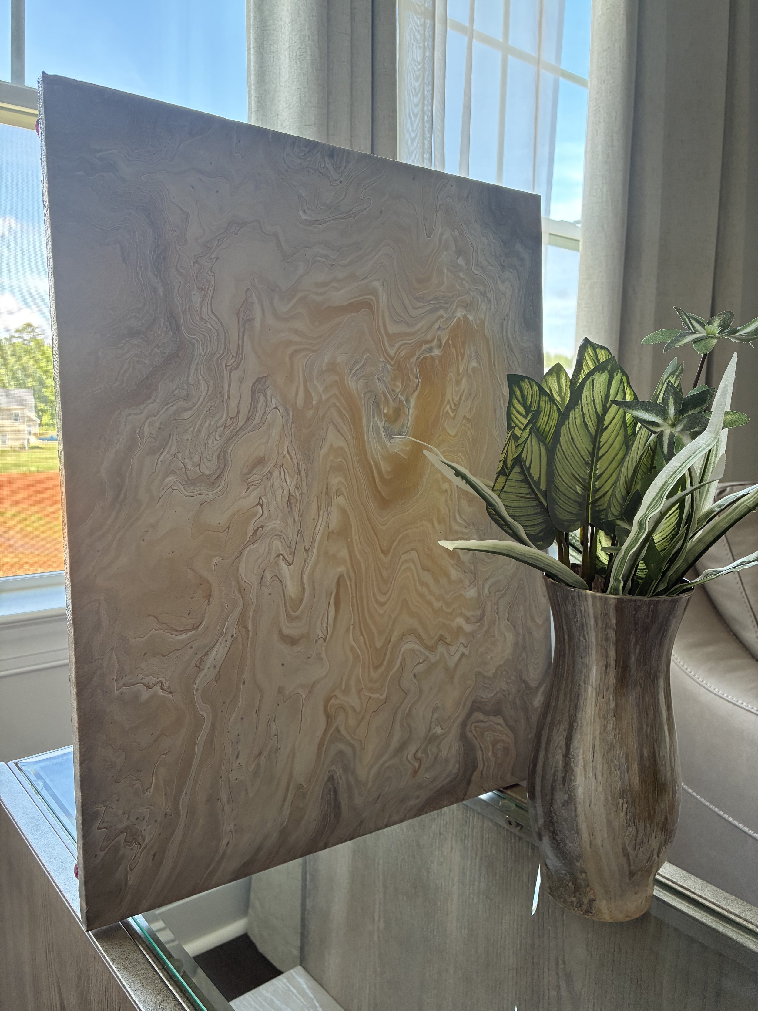 Echoed Stone -organic marbling and warm stone-inspired flow from the Stone Whisper Collection.