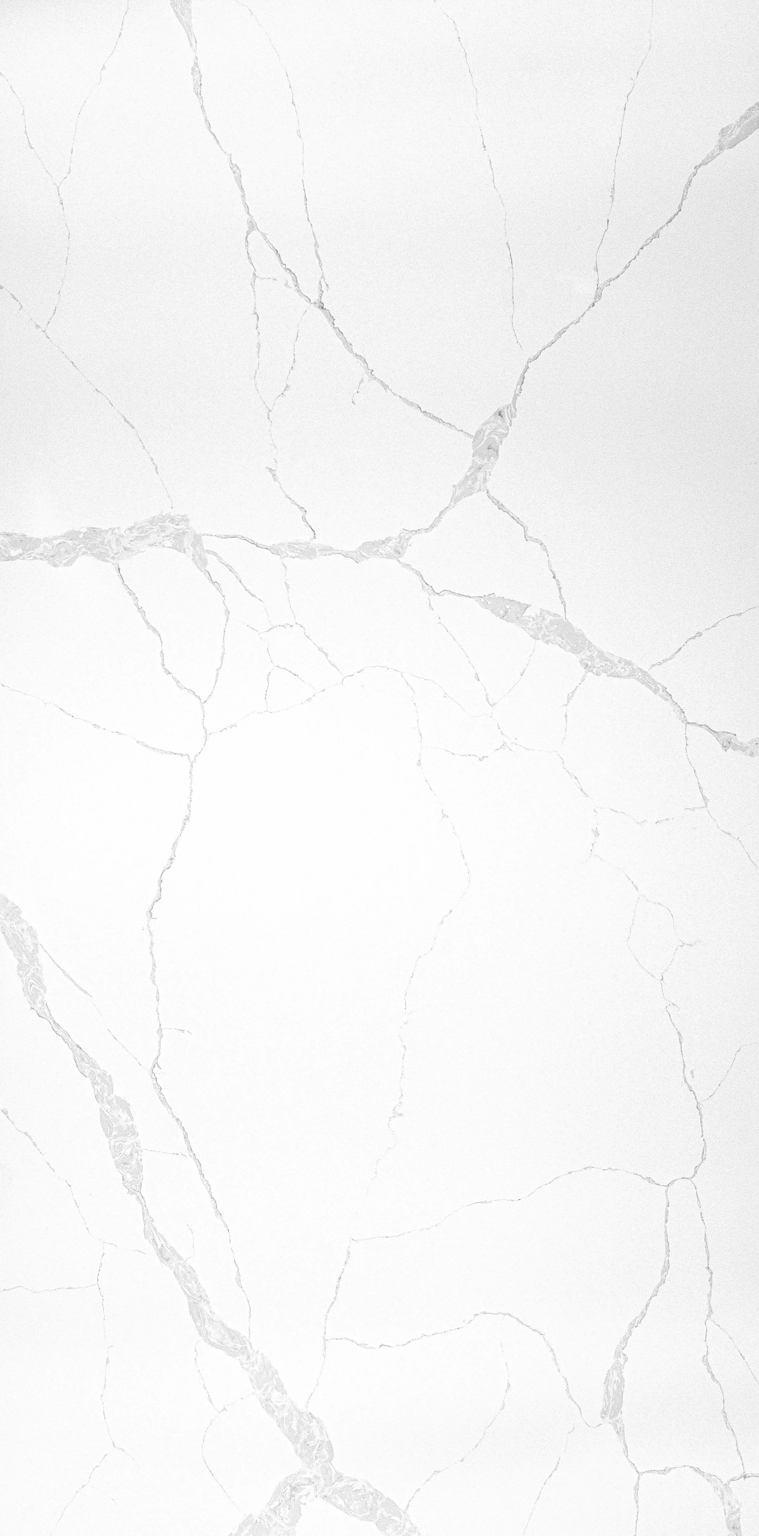 White marble surface with gray veining.