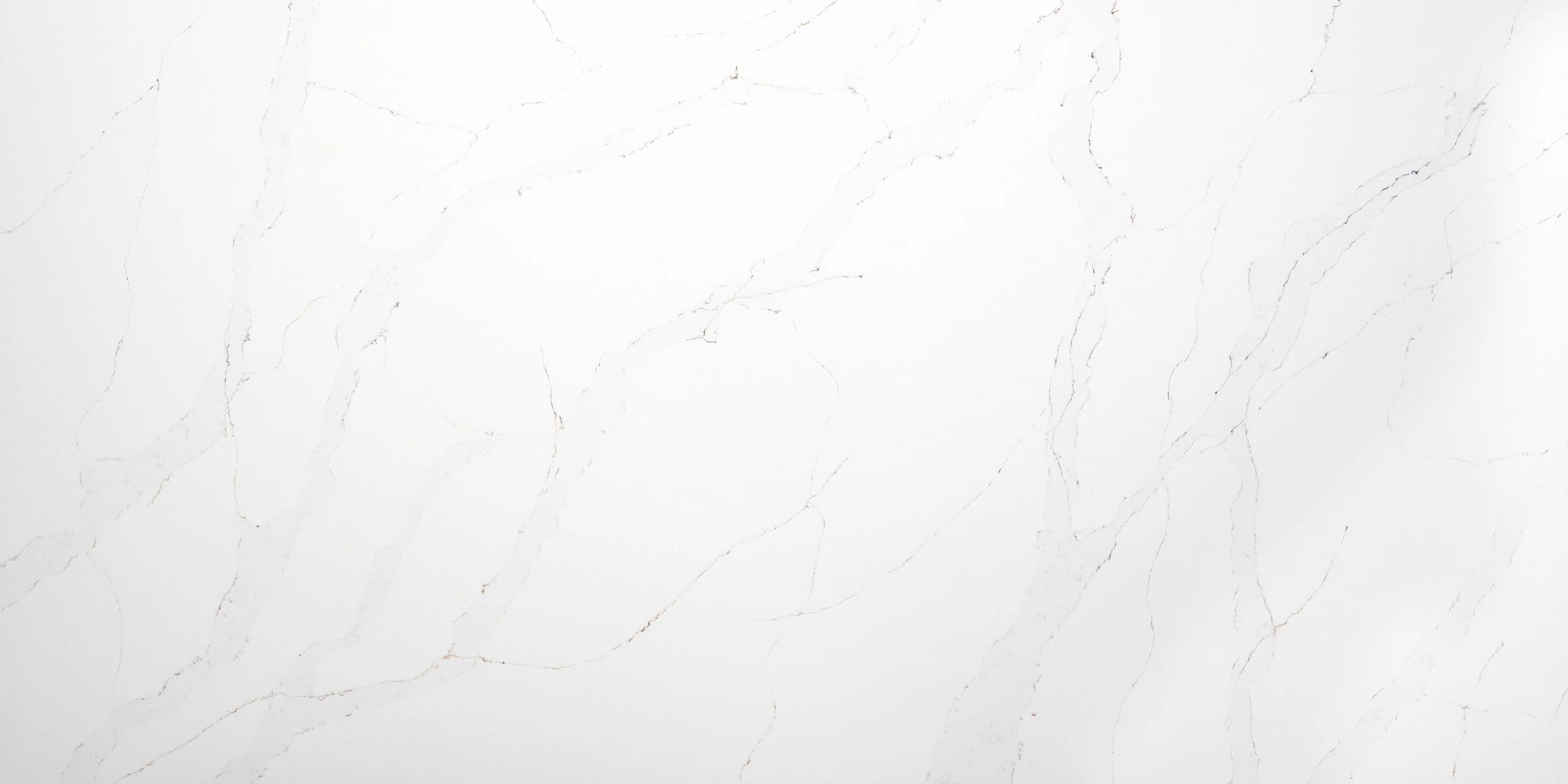 Close-up of white marble surface with subtle gray and gold veining.