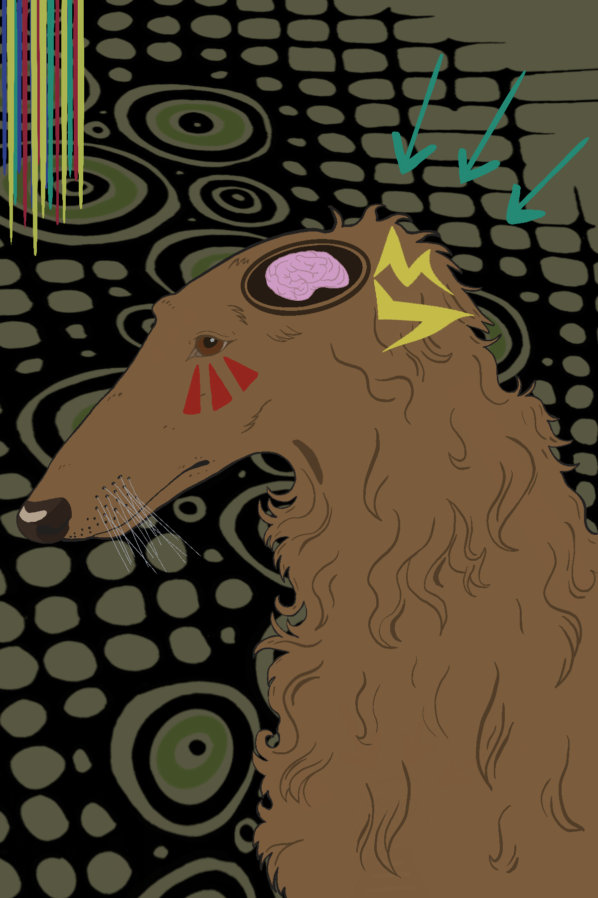 Borzoi 6 x 4 inch print