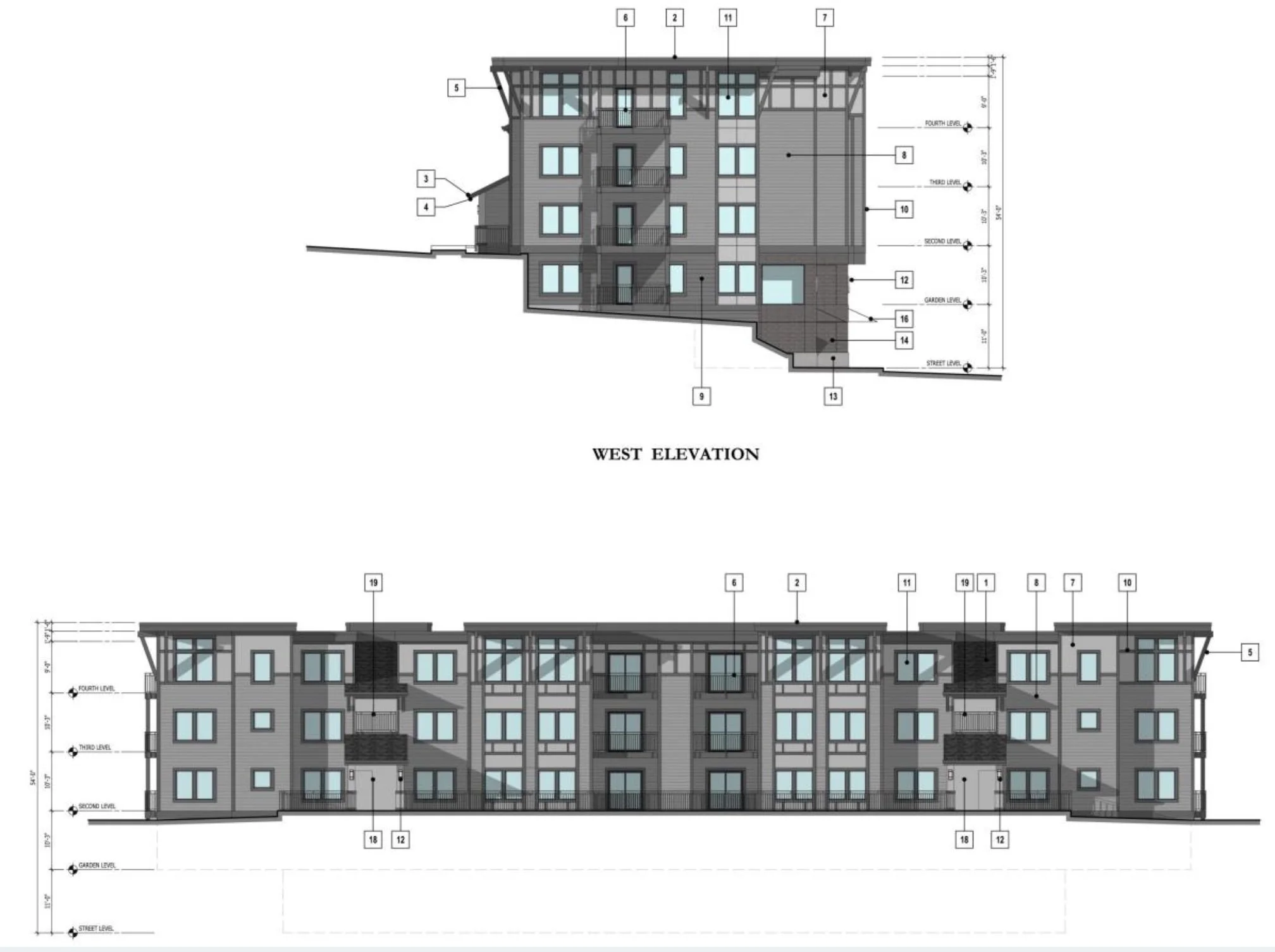 Building D with Commercial (looking downhill)