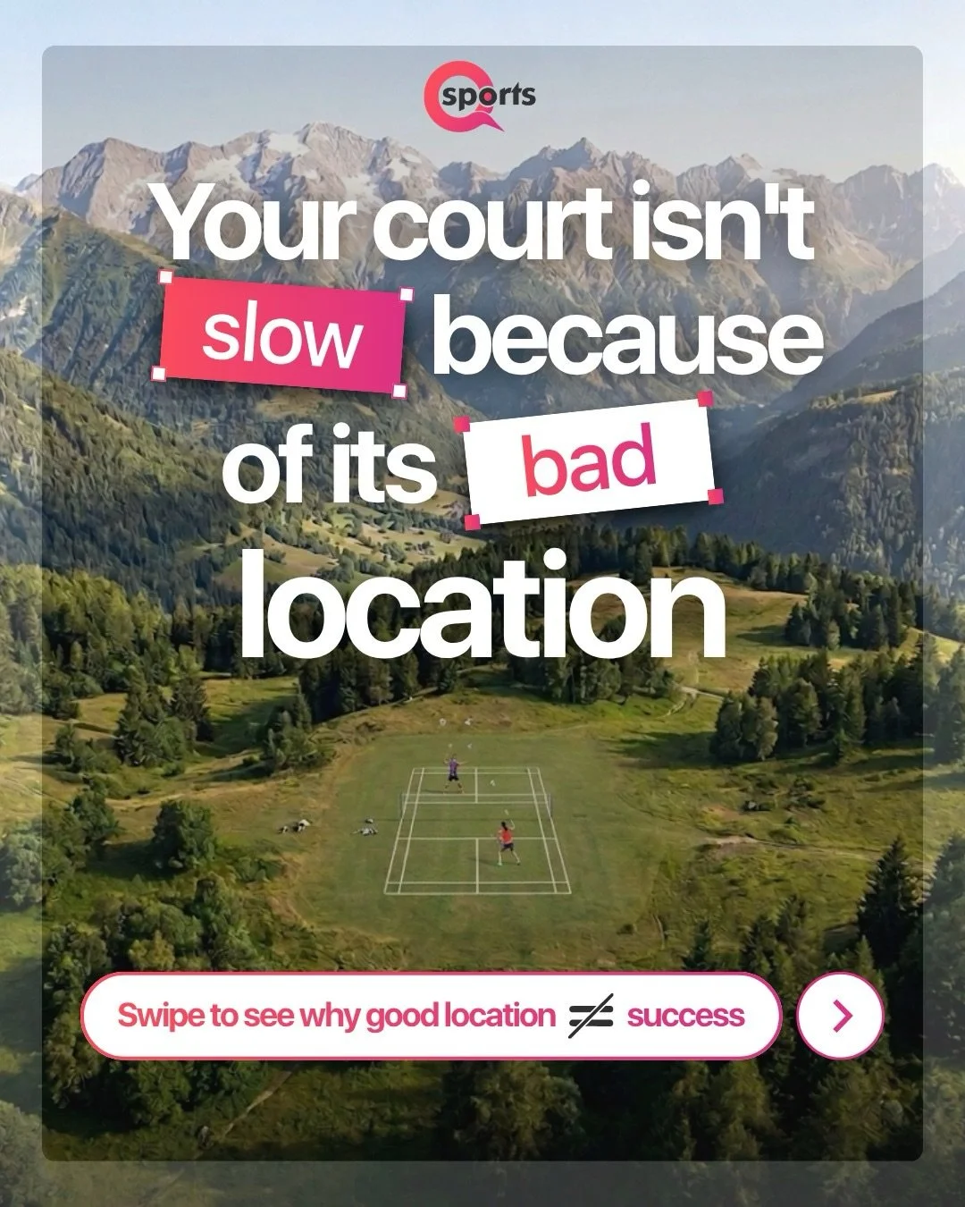 🔥 Hot take! 🚨

Location helps.. but it&rsquo;s not the reason your court is full (or empty) 🫣

There are courts in great areas with 0️⃣ bookings in a day.. then there are courts in random areas that are ALWAYS packed.

📣 PAGING PLAYERS 📣 What do