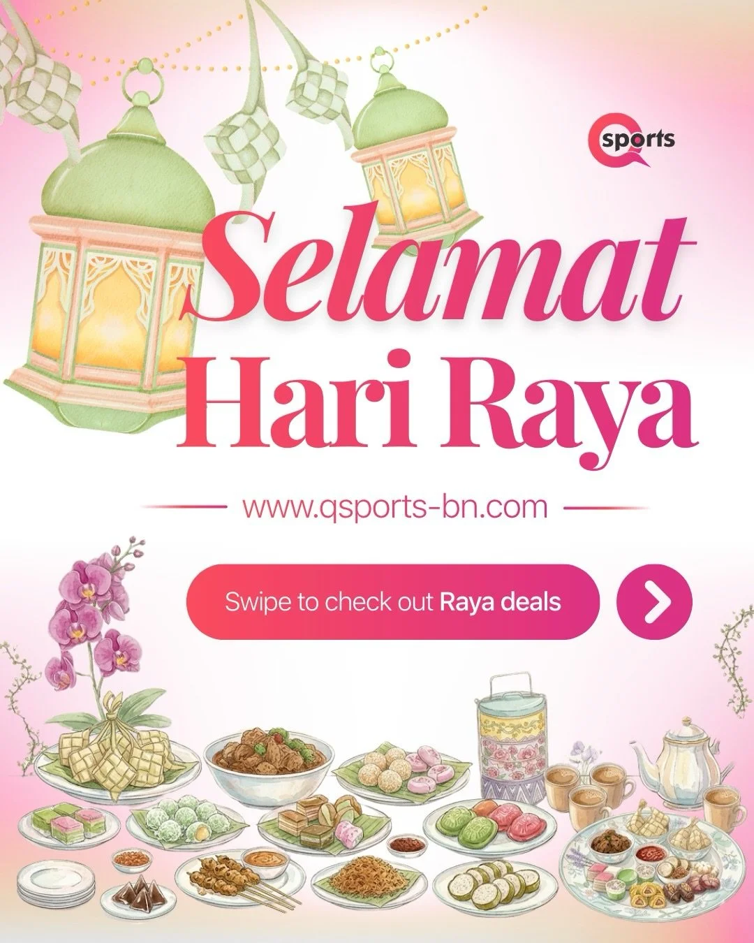 🌙 Selamat Hari Raya to all our merchants &amp; players out there! ✨

Wishing you joy, peace &amp; beautiful moments with your loved ones. May your days be filled with laughter, good food &amp; endless blessings.

Swipe left for some Raya fun 🤩🎉