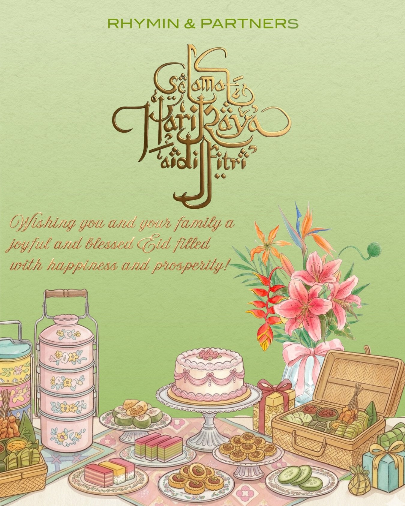 From all of us at Rhymin &amp; Partners, we wish you and your loved ones a joyous and blessed Hari Raya Aidilfitri. 🙏🏻✨

May your home be filled with laughter and sweet moments.

#SelamatHariRaya #EidMubarak #Aidilfitri2026