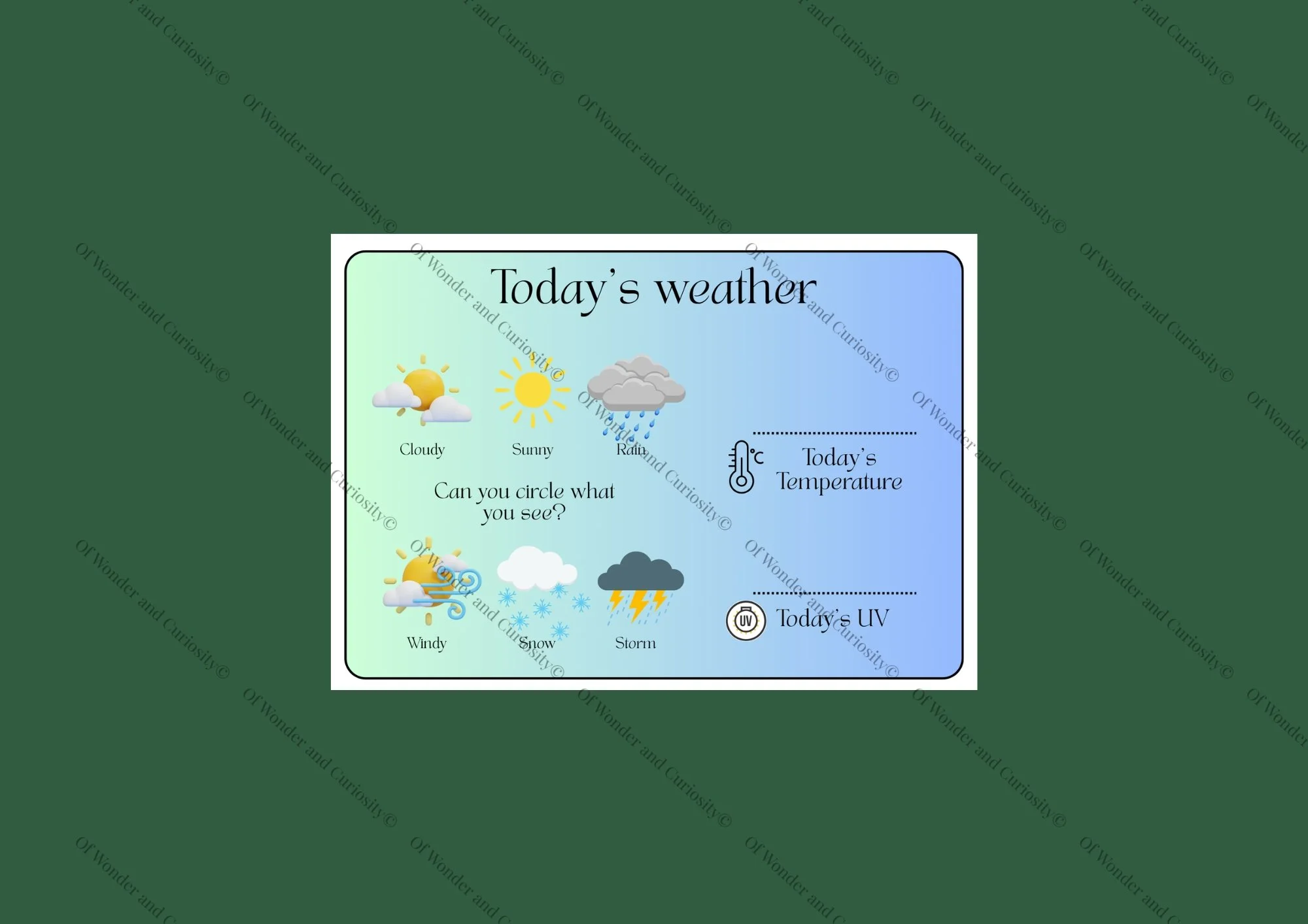 Today’s Weather – Interactive Outdoor Learning Sign