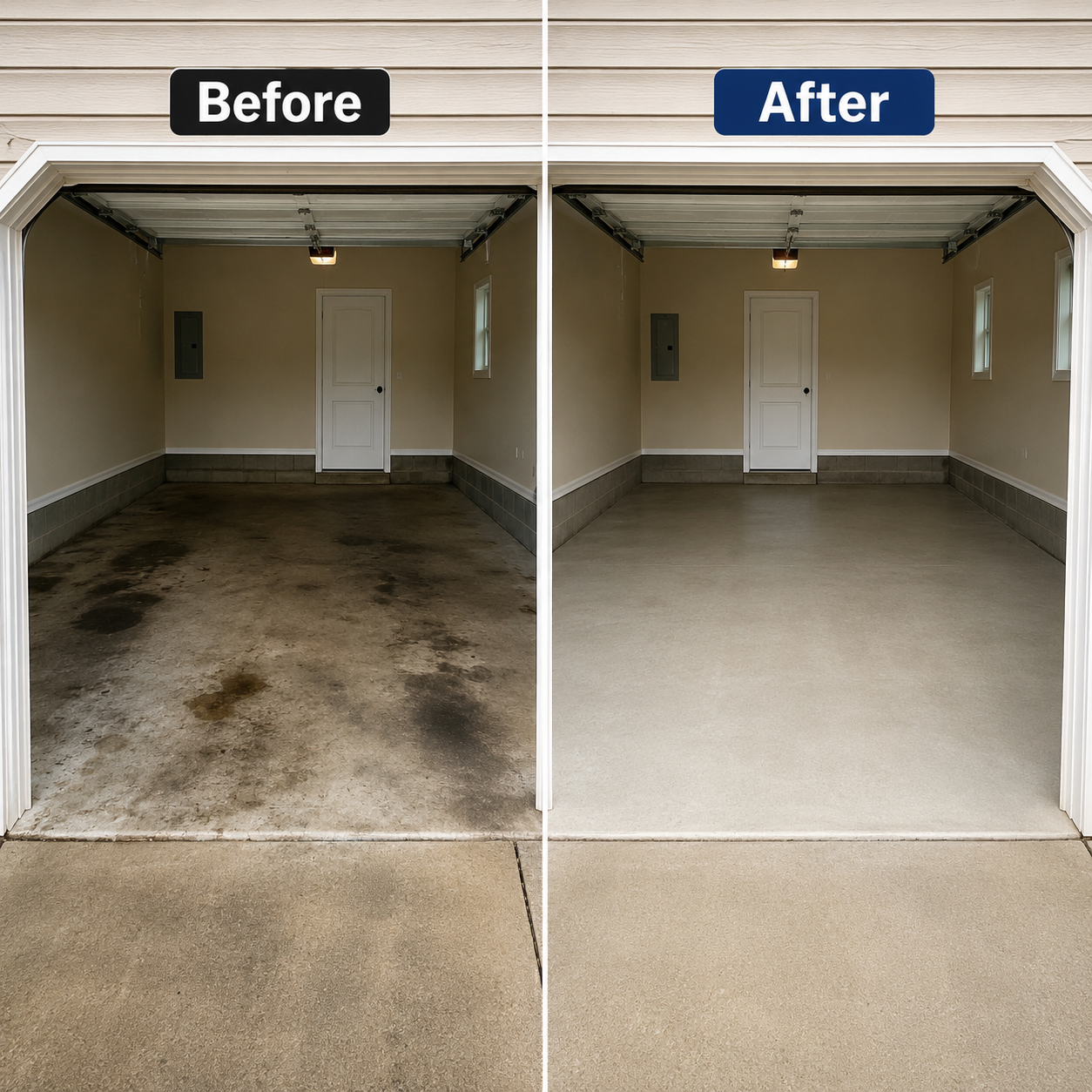Garage Floor Pressure Washing & Sealing | Milwaukee Area