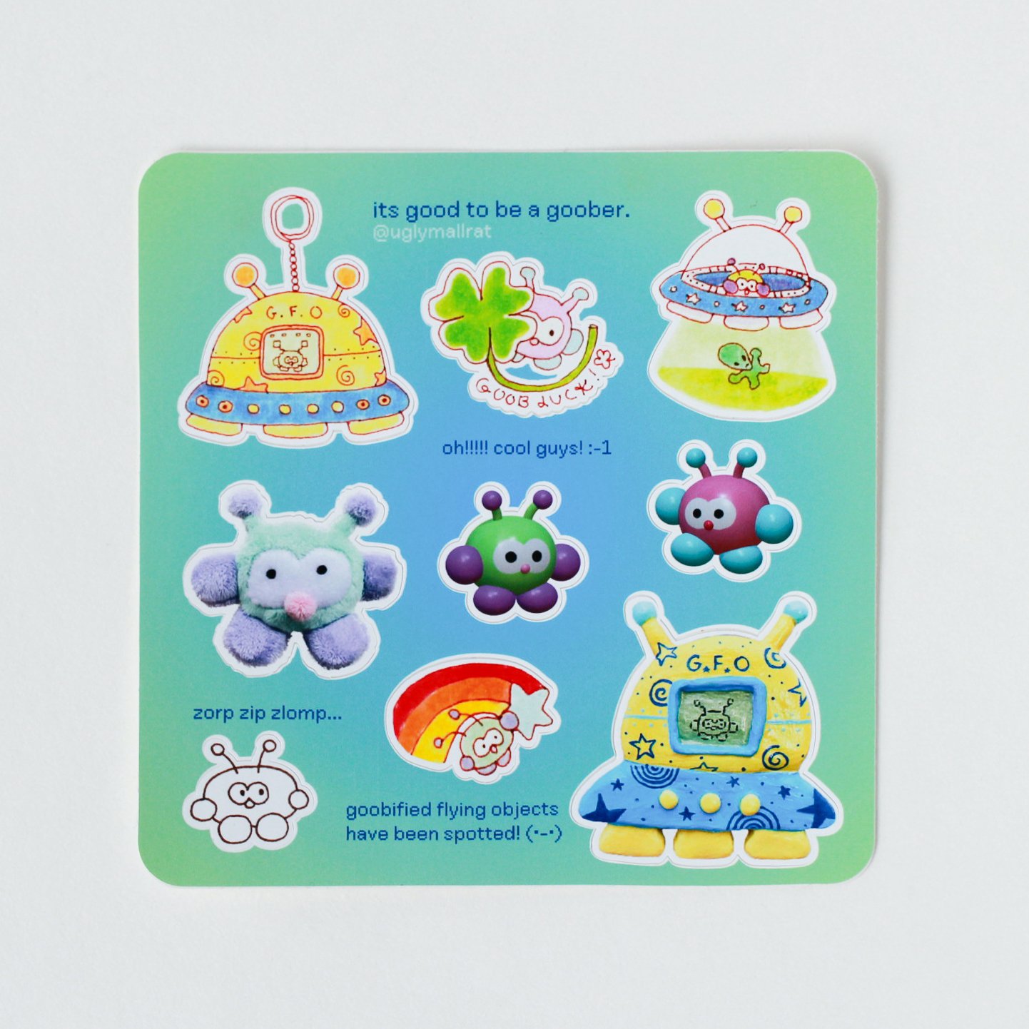 uglymallrat 'Goober' Sticker Sheet
